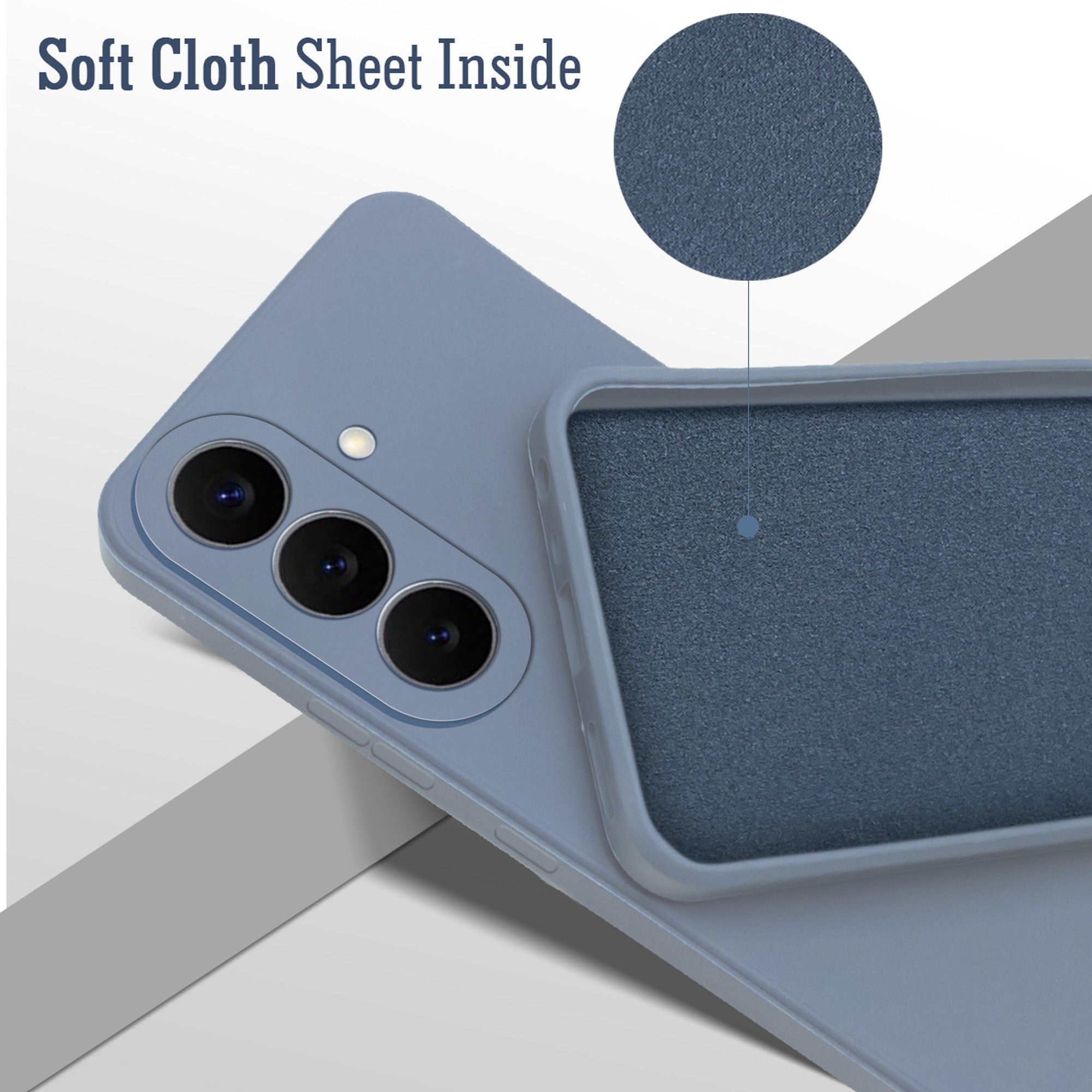For Samsung Galaxy S26 5G Back Cover Case (Matte Finish Silicone with Inside Fiber cloth)
