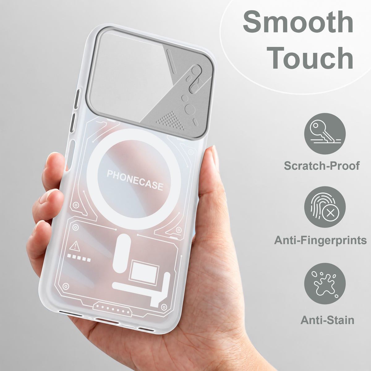 For Redmi A7 4G Metallic Back Cover Case (Metallic Camera Protection & Buttons | Translucent Milky Shade | Hard Polycarbonate)