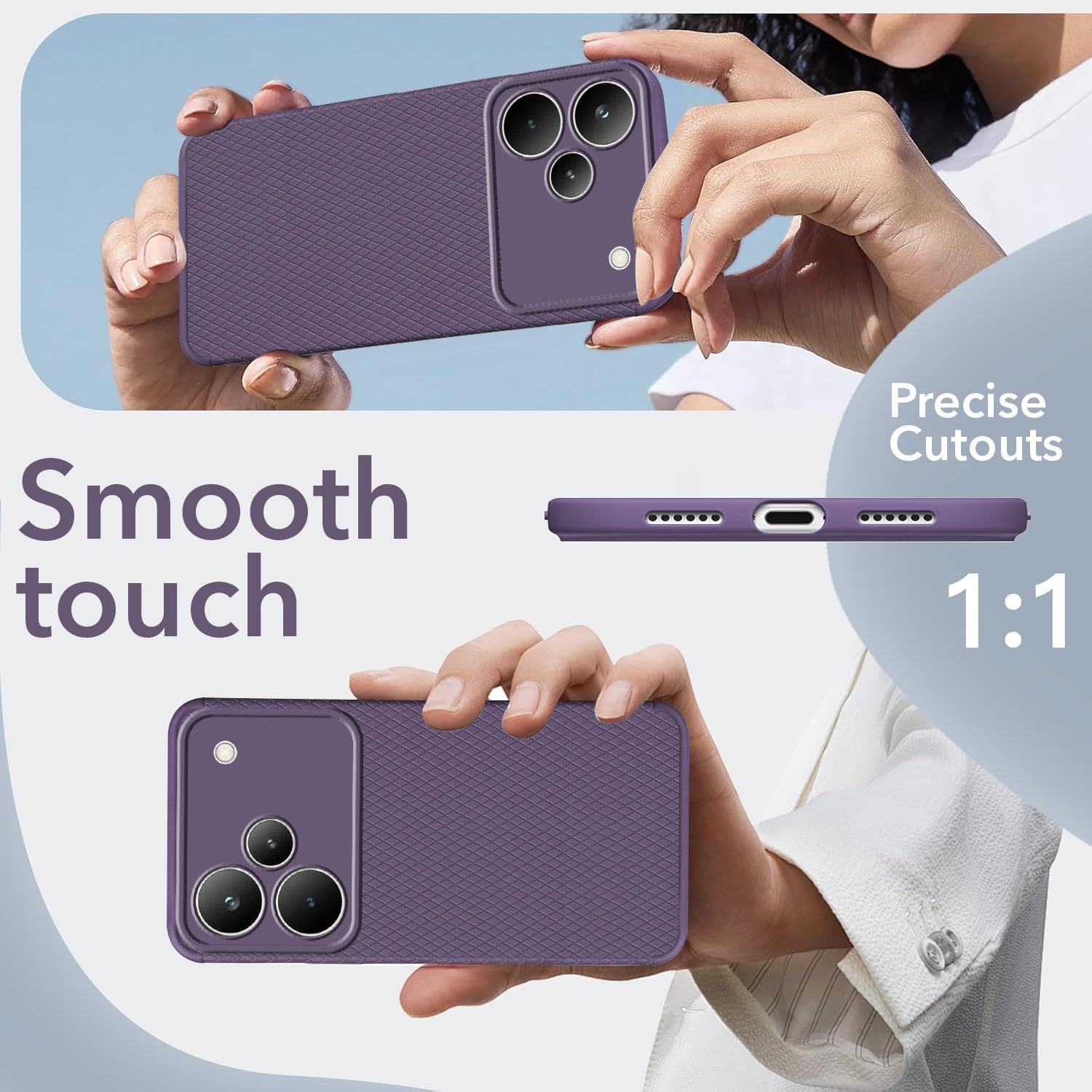 For Realme P4 Pro Back Cover Case Liquid Silicone (Camera Protection | Side Grip Texture | Soft and Flexible)