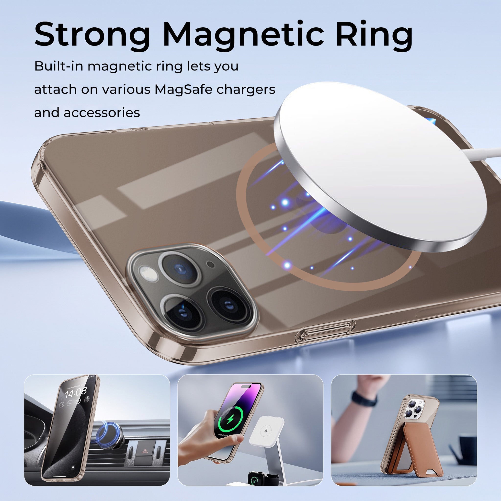For Apple iPhone 11 Pro Back Case Cover Crystal Anti Yellow (Unbreakable PC | MagSafe Wireless Charging Support |Camera Protection Bump)
