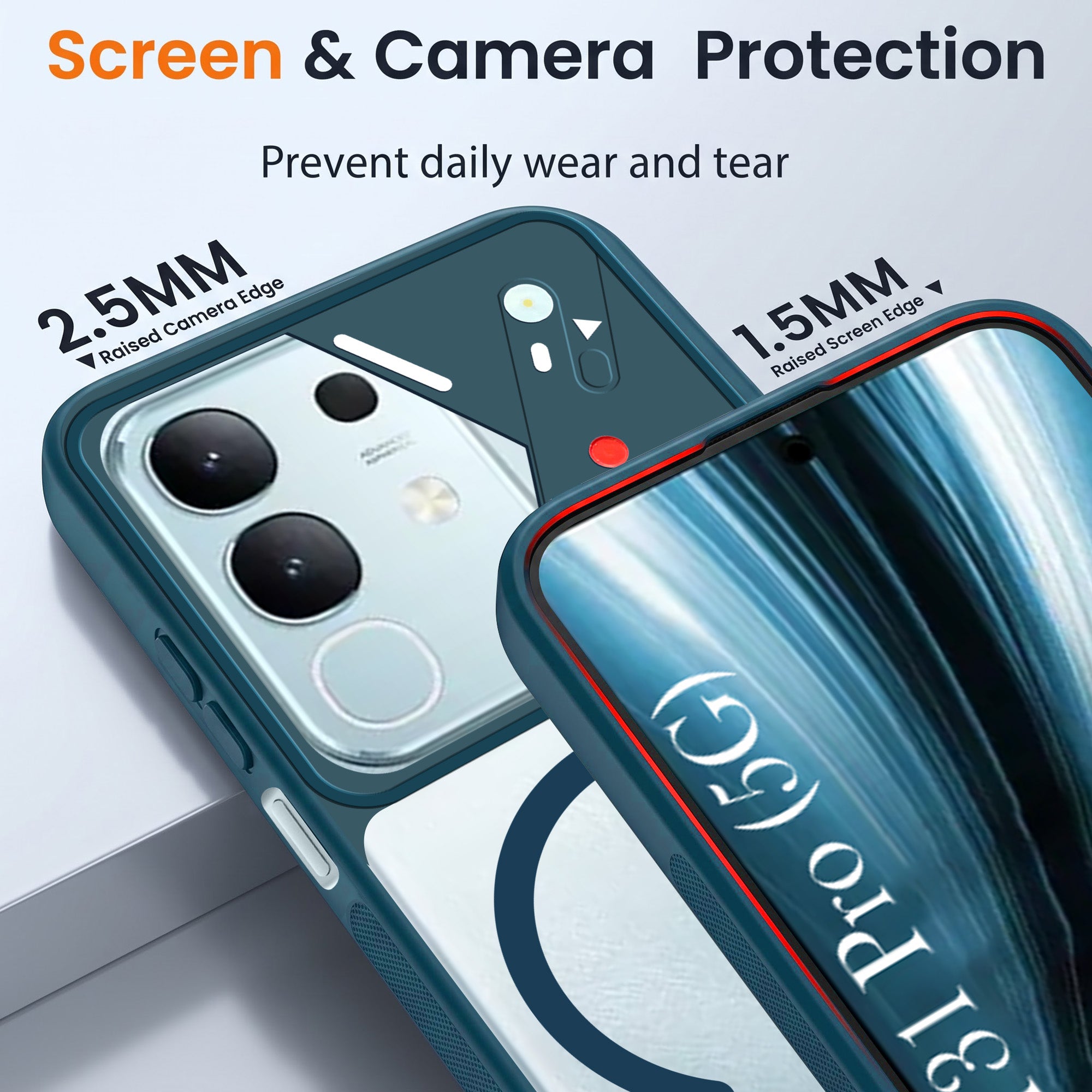 For Vivo T4x | Vivo Y31 Pro Back Cover Case Lifetime Anti-Yellow Clear (Camera Protection | Side Grip | Wireless MagSafe Compatible)