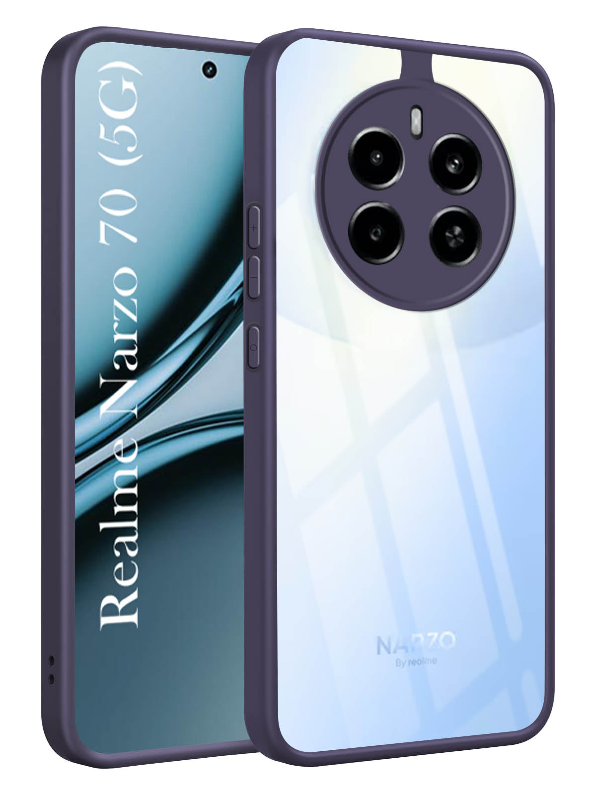 For Realme Narzo 70 5G Back Cover Case (Lifetime Anti Yellow | Anti Scratch | Crystal Clear Shockproof)