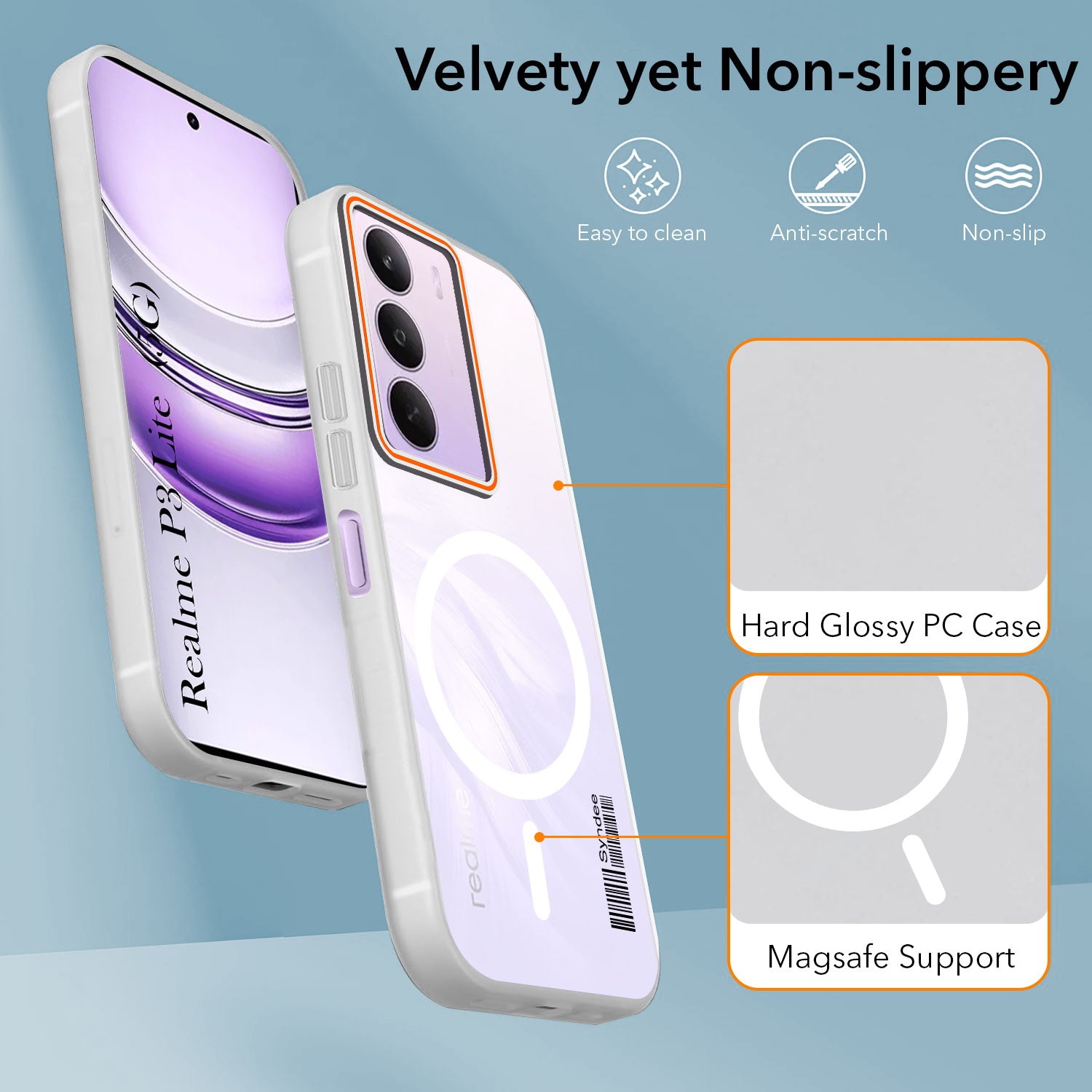 For Realme P3 lite Back Cover Case (Soft Touch | Camera Bump Protection | MagSafe Compatible | Matte Finish)