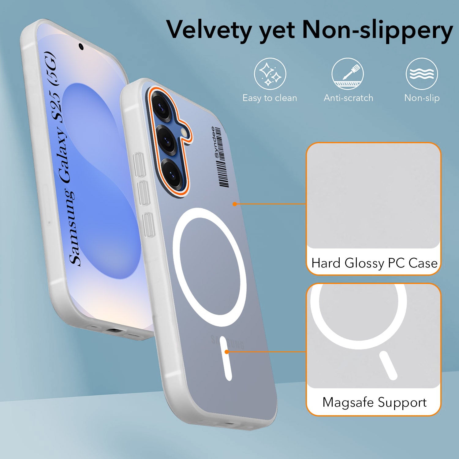 For Samsung Galaxy S25 Back Cover Case (Soft Touch | Camera Bump Protection | MagSafe Compatible | Matte Finish)