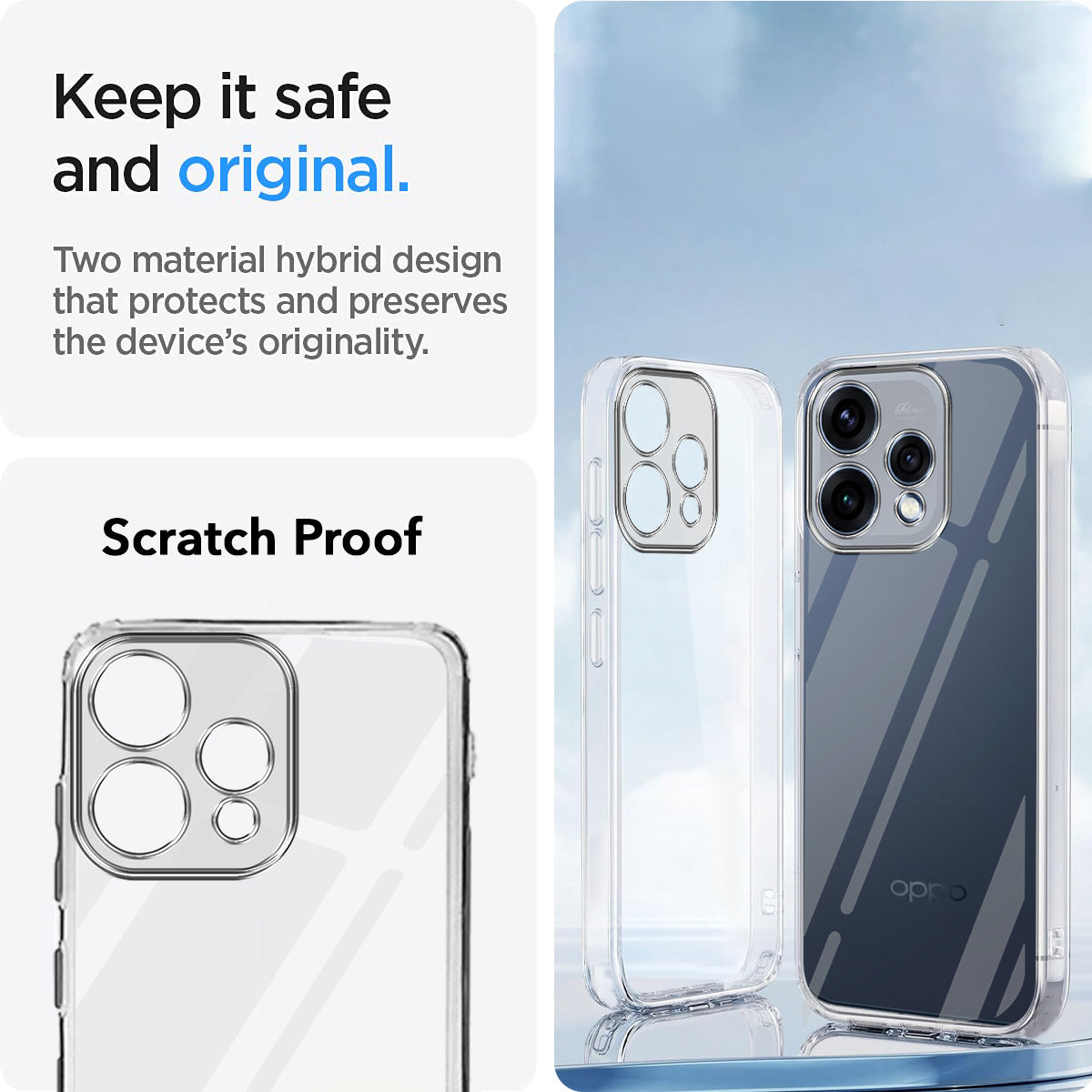 For Oppo Reno15 5G | Oppo Reno 15 5GSilicone Back Cover Case  (Clear Shockproof Case with Camera Protection | Soft and Flexible | Transparent)