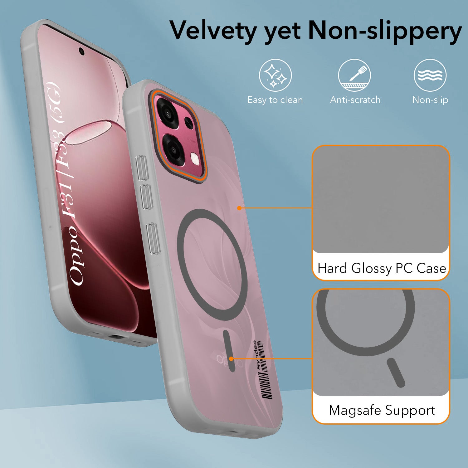 For Oppo F31 5G | Oppo F33 5G Back Cover Case (Soft Touch | Camera Bump Protection | MagSafe Compatible | Matte Finish)