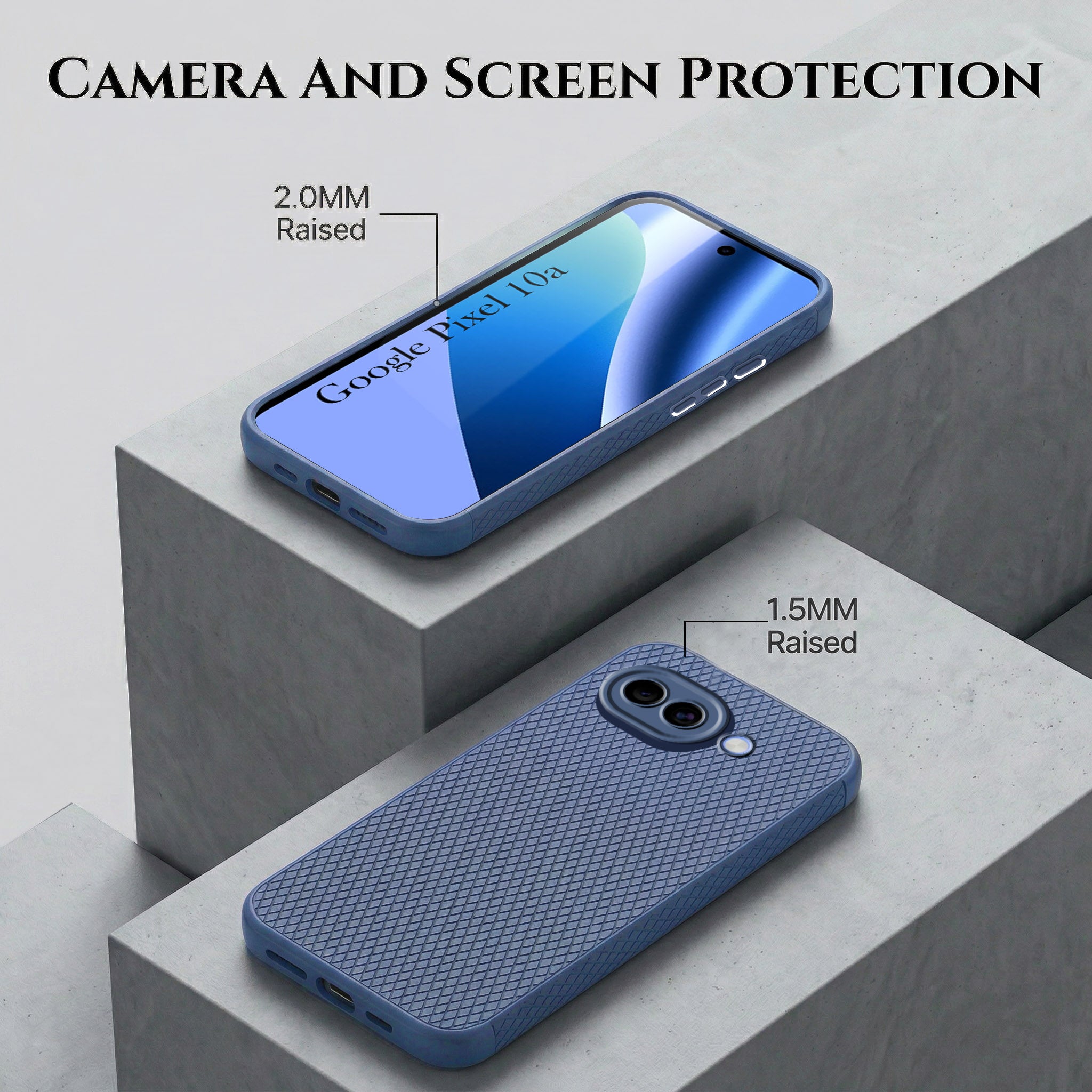 For Google Pixel 10a Combo with Back Cover and 9H Tempered Glass (Liquid Silicone | Camera Protection | Oleophobic Coating Screen Glass)