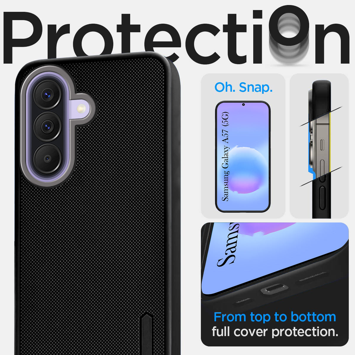 For Samsung Galaxy A57 5G Back Cover Case Rubberised (Textured Grip Design | Micro-Fiber Cloth Inside | Slim and Light Weight | Soft Touch and Feel)