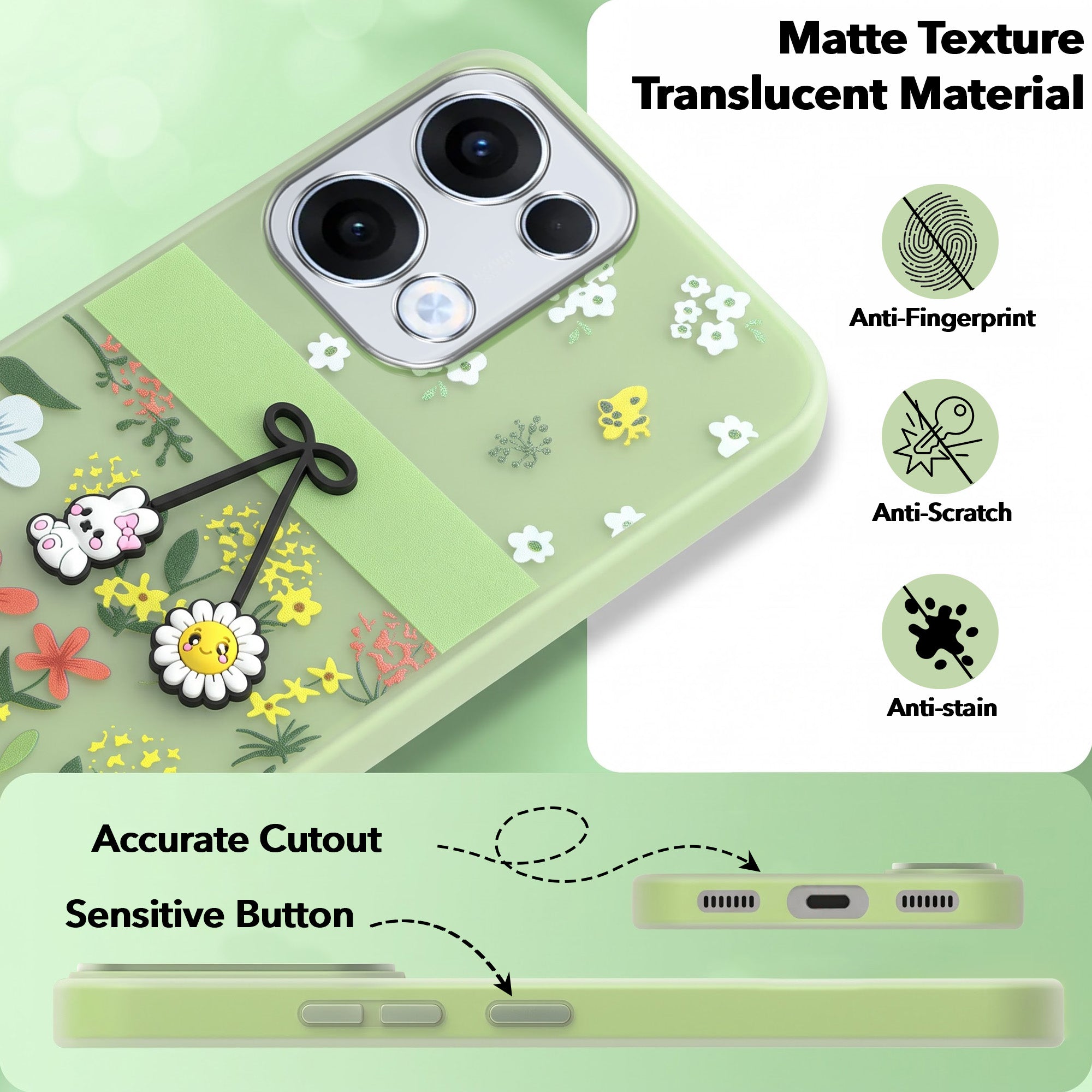 For Oppo Reno13 | Oppo Reno 13 Back Cover Case (3D Cute Cartoons | Hard Back Side Soft | Matte Premium Finish | HD Printing) (Copy) (Copy)