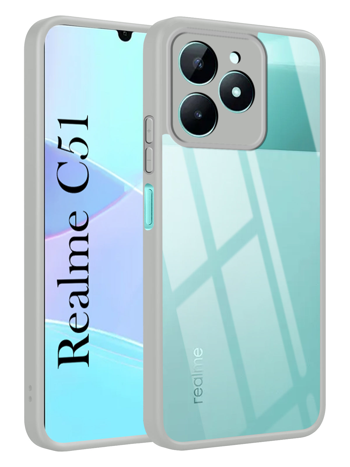 For Realme C51 Back Cover Case Ultra-Hybrid (Lifetime Anti Yellow | Anti Scratch | Crystal Clear Shockproof)
