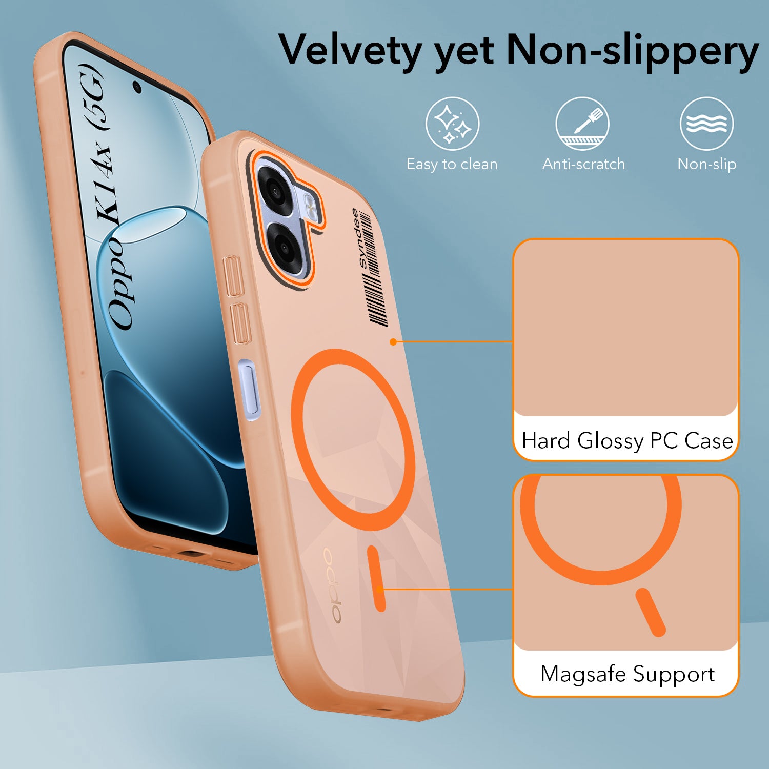 For Oppo K14x 5G Back Cover Case (Soft Touch | Camera Bump Protection | MagSafe Compatible | Matte Finish)
