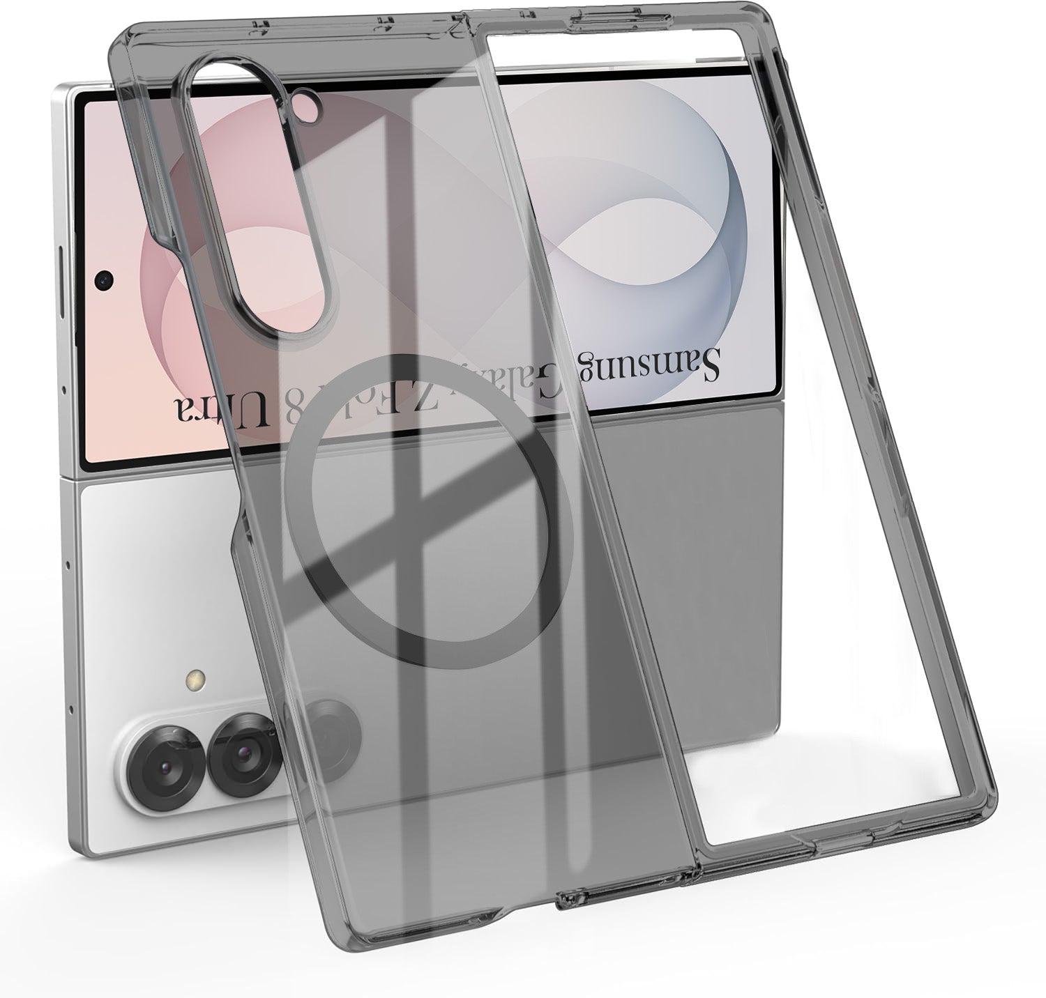 For Samsung Galaxy Z Fold 8 Ultra Back Cover Case Crystal Clear Lifetime Anti-Yellow (Magnetic Charging Support | Sleek Crystal Clear)