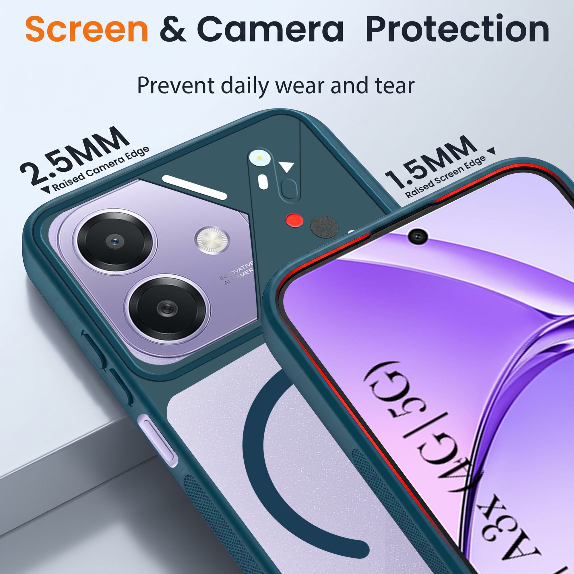 For Oppo A3X (4G/5G) | Oppo A3 5G Back Cover Case Lifetime Anti-Yellow Clear (Camera Protection | Side Grip | Wireless MagSafe Compatible)