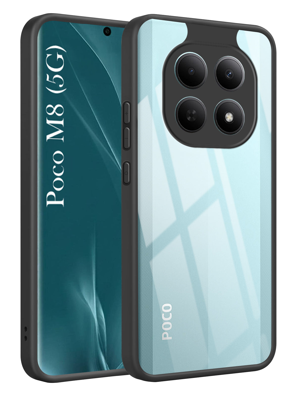 For Poco M8 5G Back Cover Case Ultra-Hybrid(Lifetime Anti Yellow | Anti Scratch | Crystal Clear Shockproof)