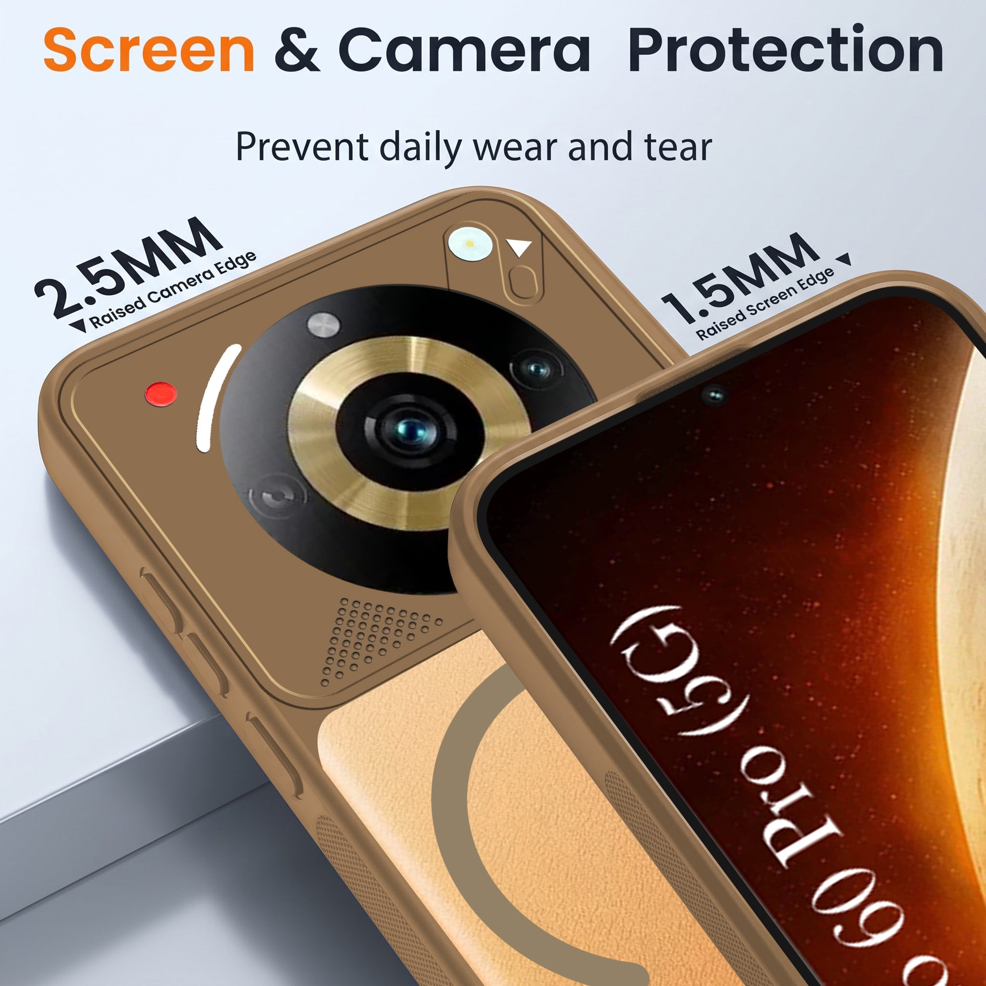 For Realme Narzo 60 Pro Back Cover Case Lifetime Anti-Yellow Clear (Camera Protection | Side Grip | Wireless MagSafe Compatible)