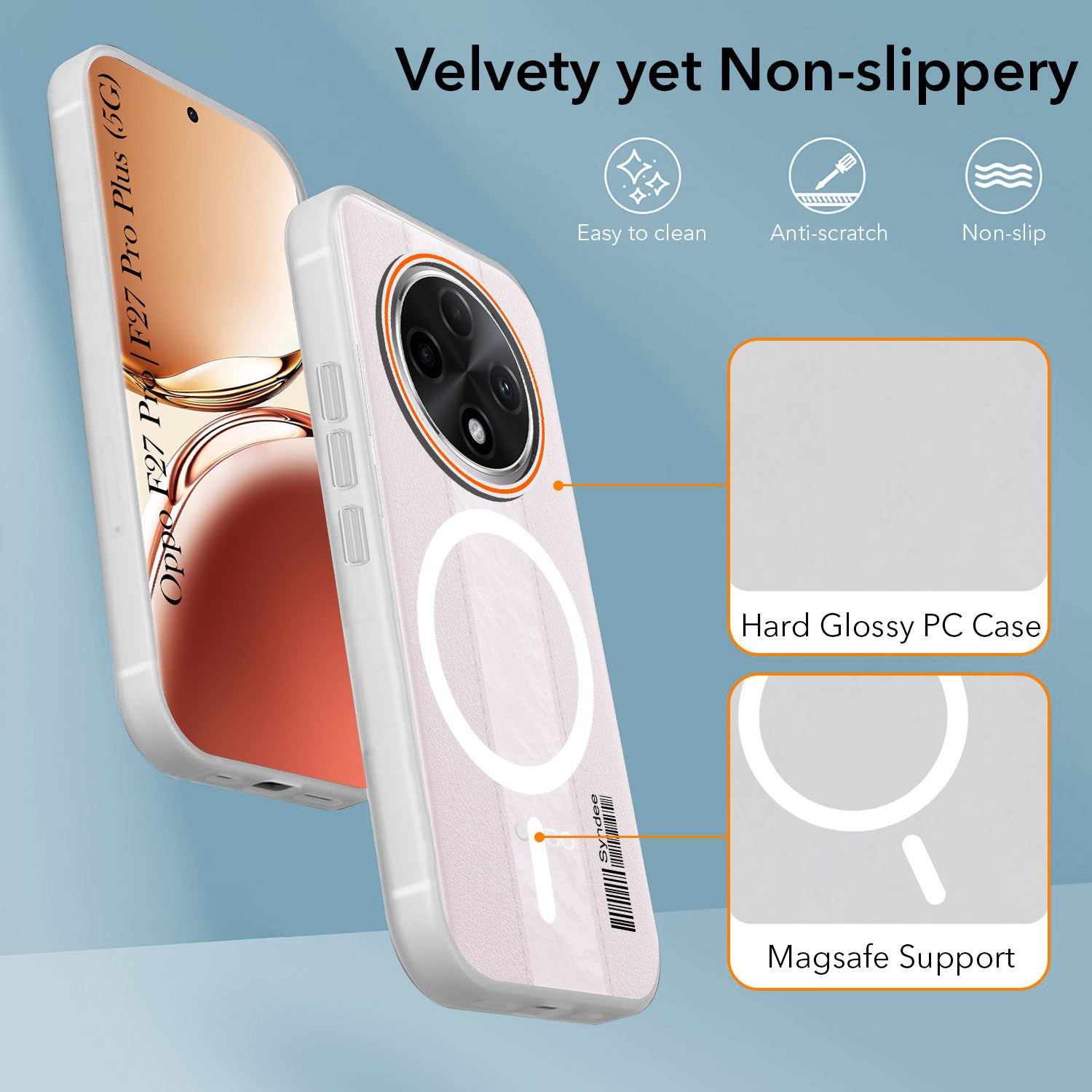 For Oppo F27 Pro | Oppo F27 Pro Plus Back Cover Case (Soft Touch | Camera Bump Protection | MagSafe Compatible | Matte Finish)