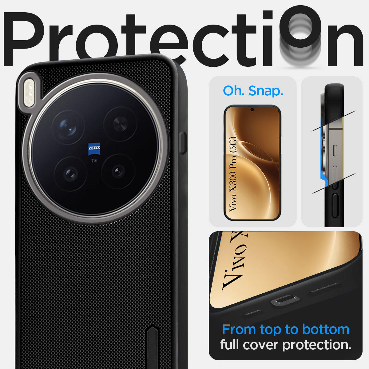 For Vivo X300 Pro Back Cover Case Rubberised (Textured Grip Design | Micro-Fiber Cloth Inside | Slim and Light Weight | Soft Touch and Feel)