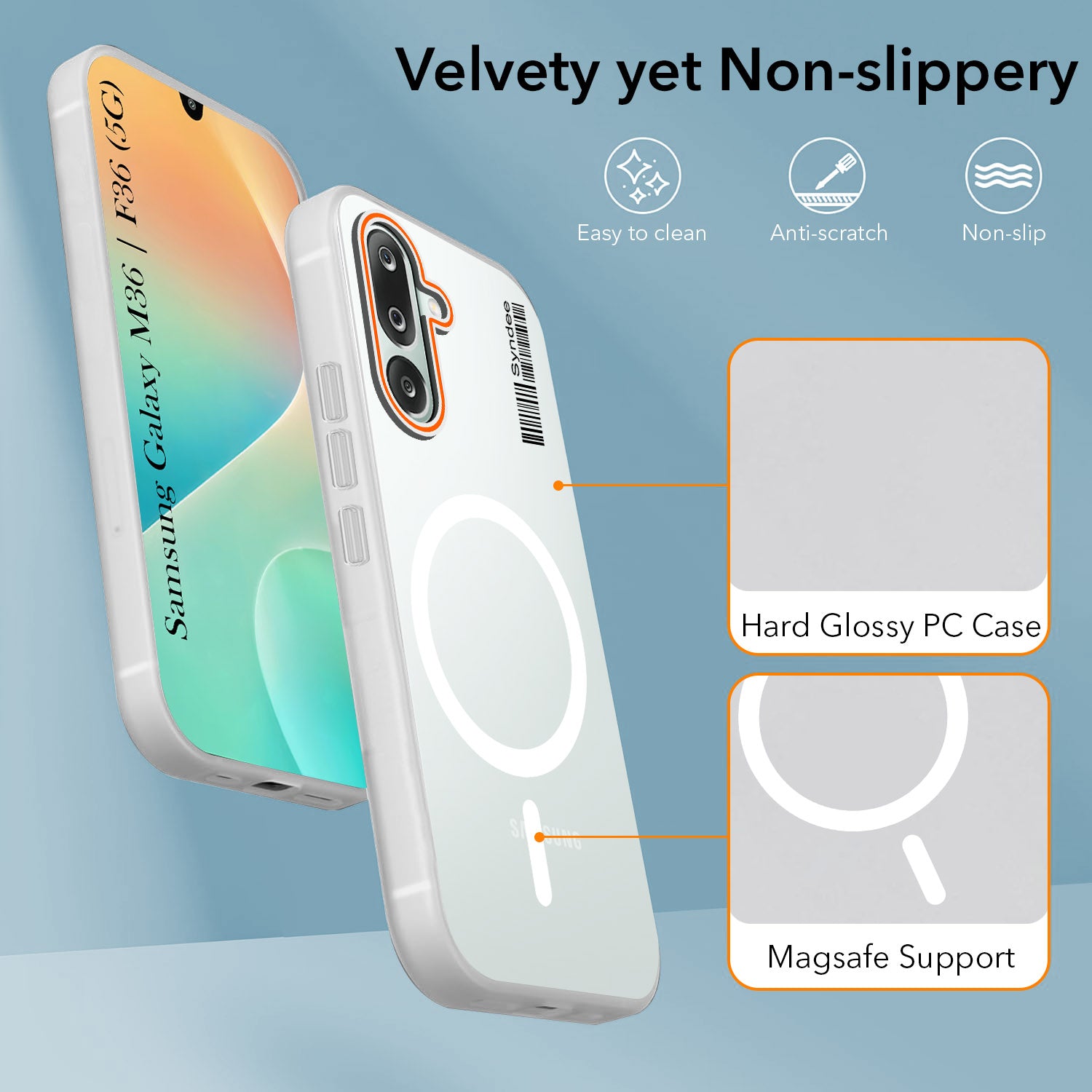For Samsung Galaxy M36 | Samsung Galaxy F36 Back Cover Case (Soft Touch | Camera Bump Protection | MagSafe Compatible | Matte Finish)
