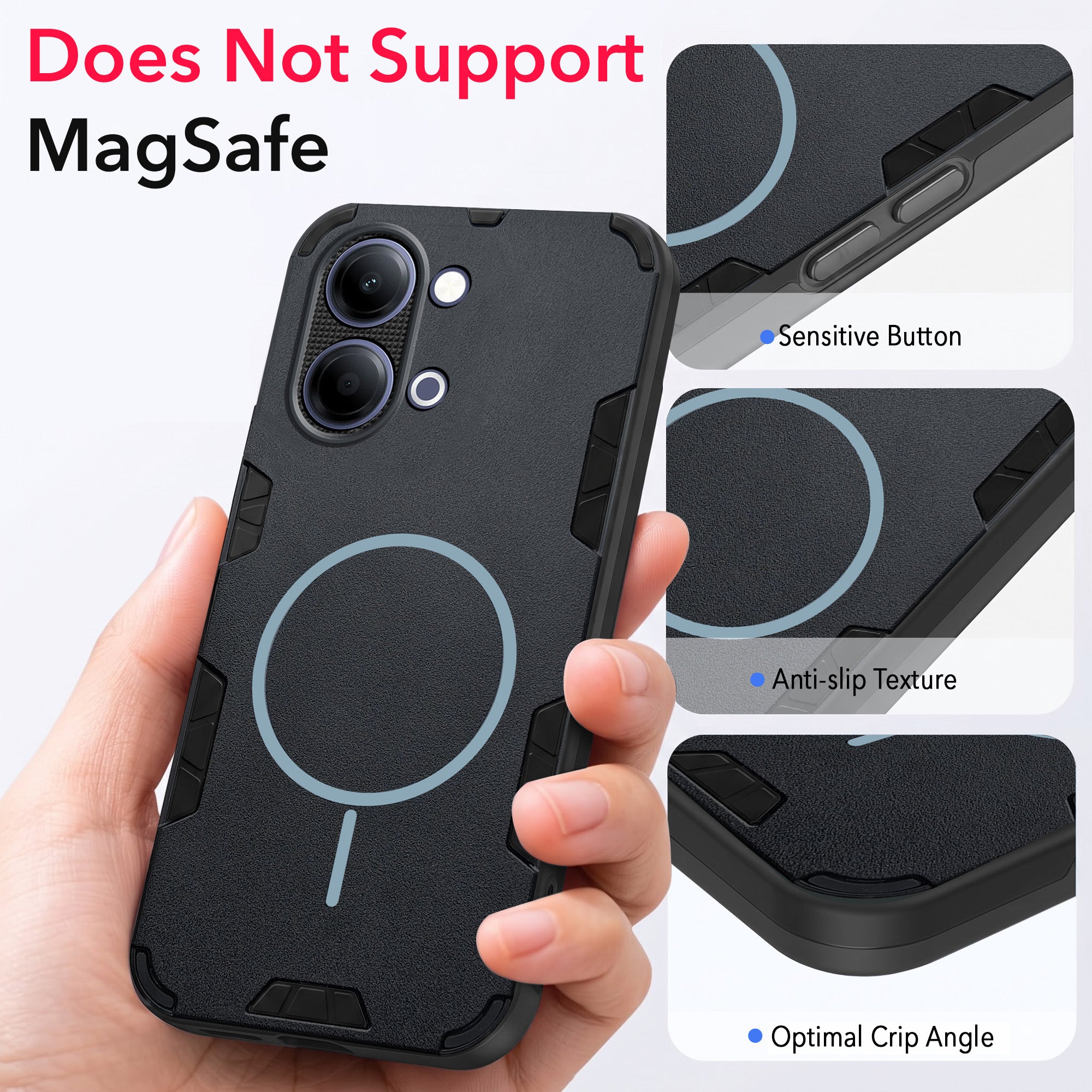 For Vivo Y11 | Vivo Y21 5G Back Cover Case (Slim Hybrid Armor | Shockproof Camera Protection | Rugged Dual Layer)