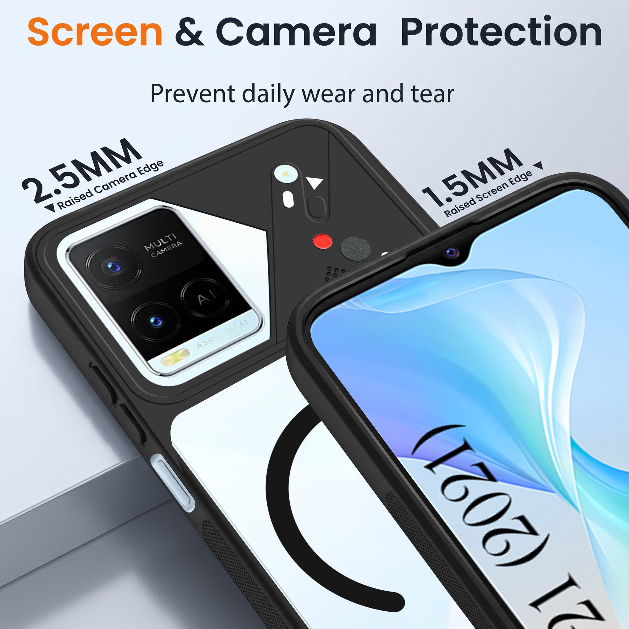 For Vivo Y21 2021 Back Cover Case Lifetime Anti-Yellow Clear (Camera Protection | Side Grip | Wireless MagSafe Compatible)