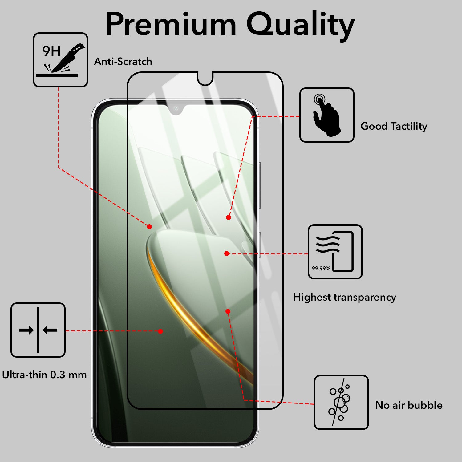 (Pack of 2) Tempered Glass For Poco C81 5G Military-Grade GorillaScreen Protector With Installation Kit | Shatterproof, Full Coverage, HD Clear, Scratch Resistant
