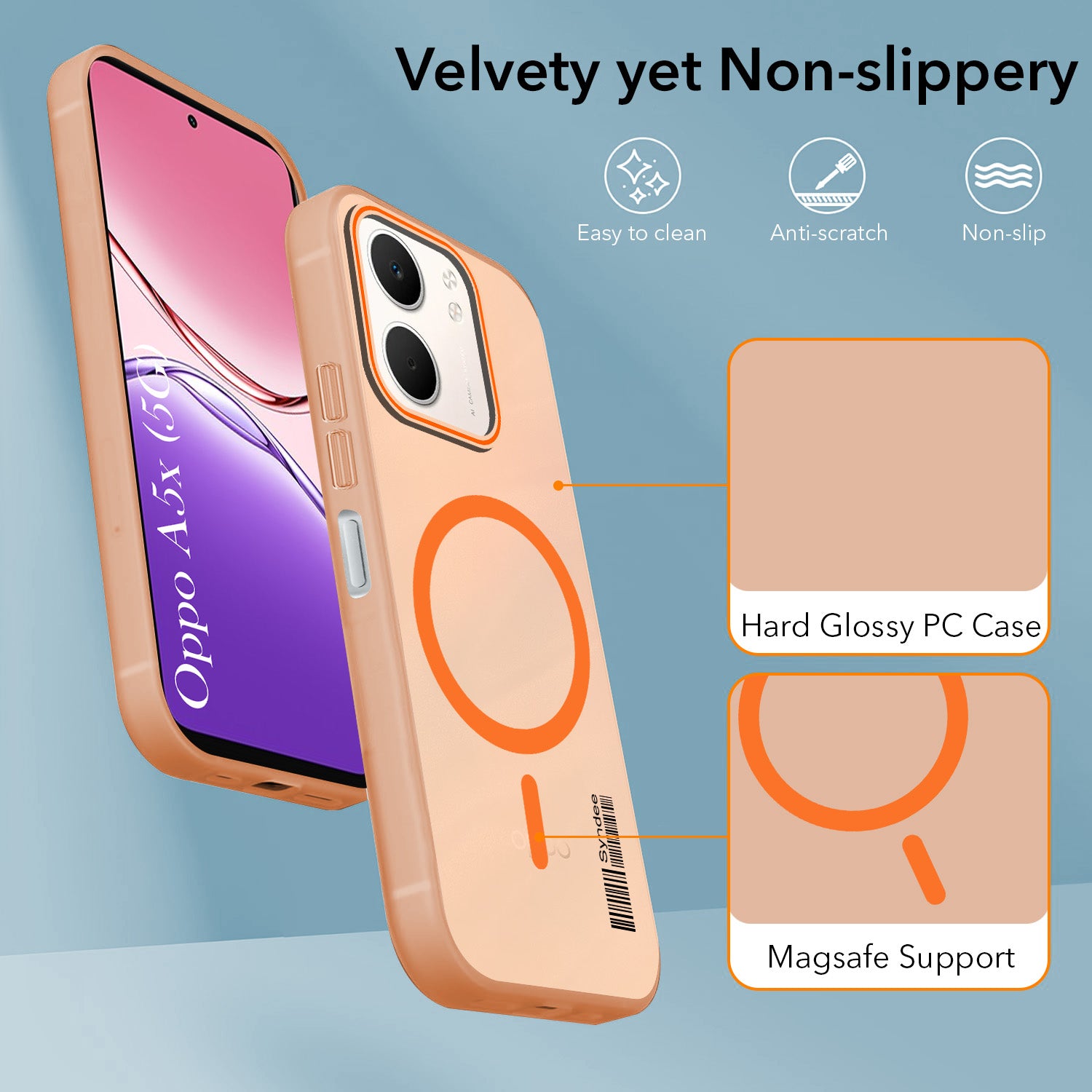 For Oppo A5X Back Cover Case (Soft Touch | Camera Bump Protection | MagSafe Compatible | Matte Finish)