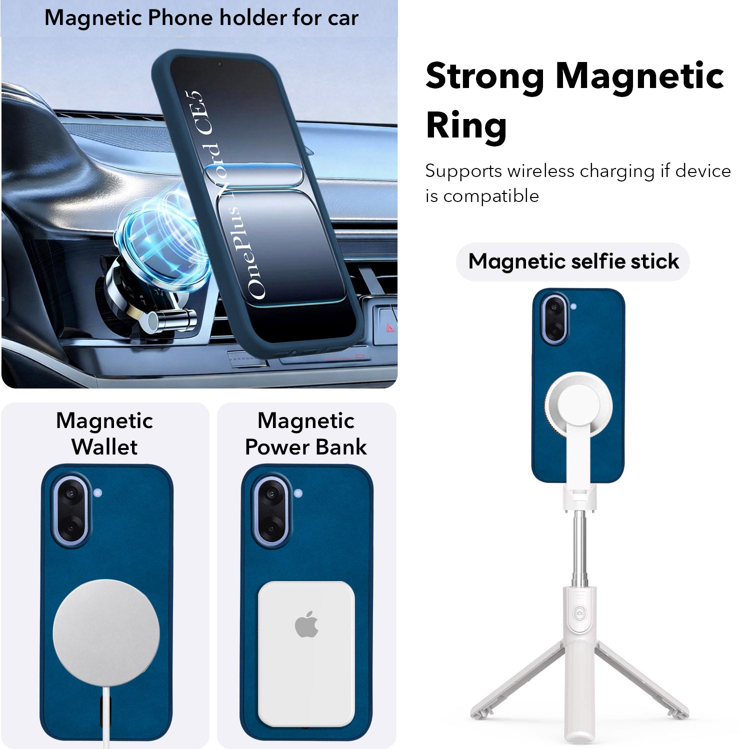 For Oneplus Nord CE 5 Back Cover Case Leather Finish (MagSafe Compatible Wireless Charging | Soft Touch | Camera Bump Protection)