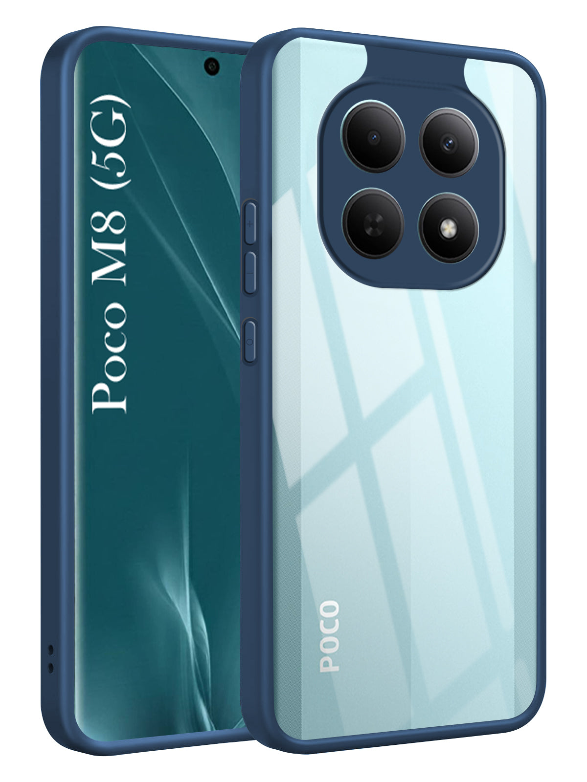 For Poco M8 5G Back Cover Case Ultra-Hybrid(Lifetime Anti Yellow | Anti Scratch | Crystal Clear Shockproof)