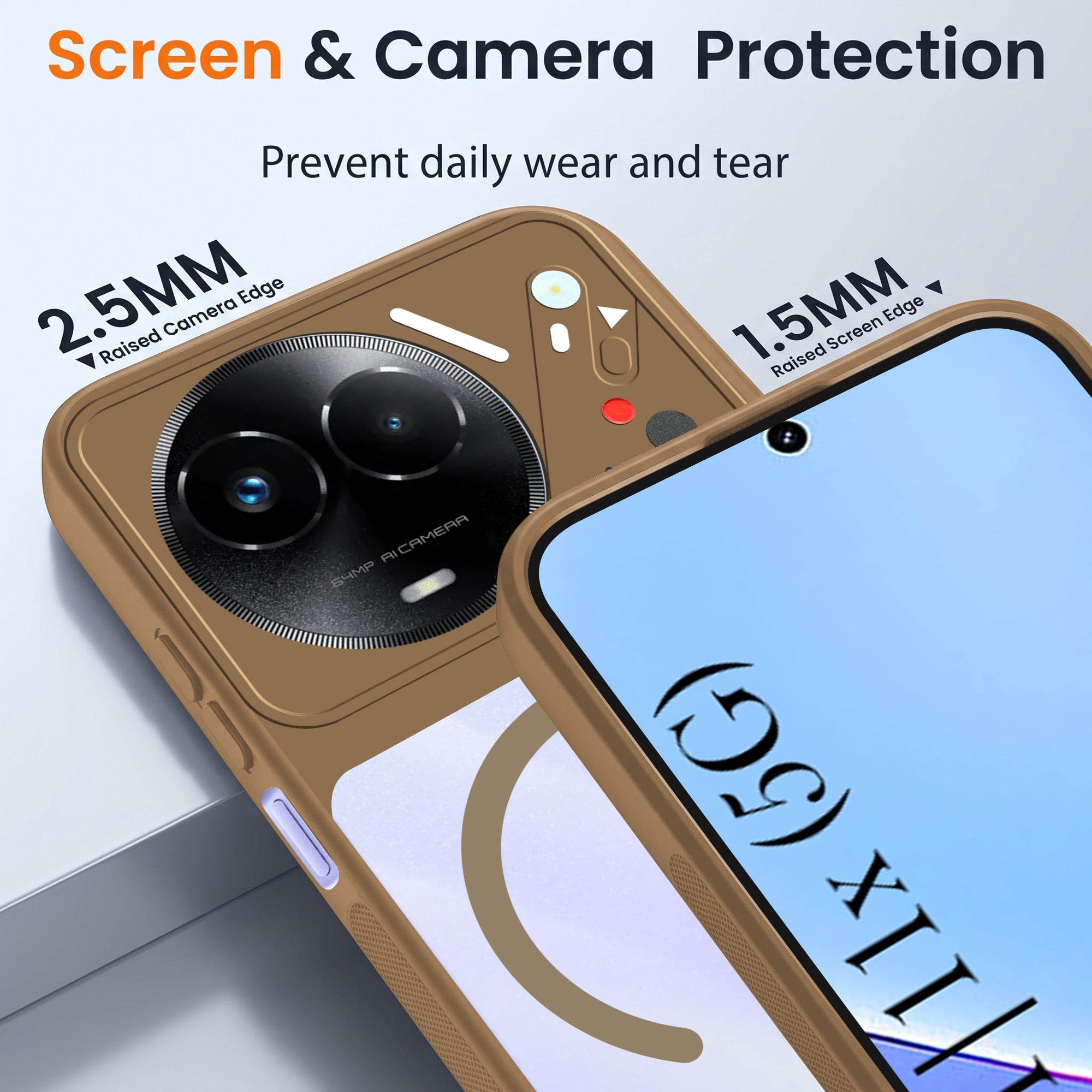 For Realme 11 5G | Realme 11x 5G Back Cover Case Lifetime Anti-Yellow Clear (Camera Protection | Side Grip | Wireless MagSafe Compatible)