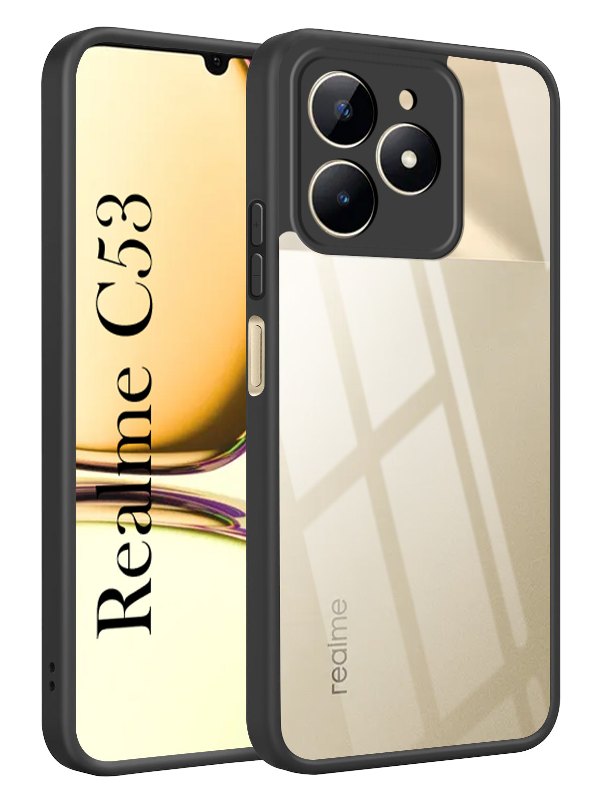For Realme C53 Back Cover Case Ultra-Hybrid (Lifetime Anti Yellow | Anti Scratch | Crystal Clear Shockproof)