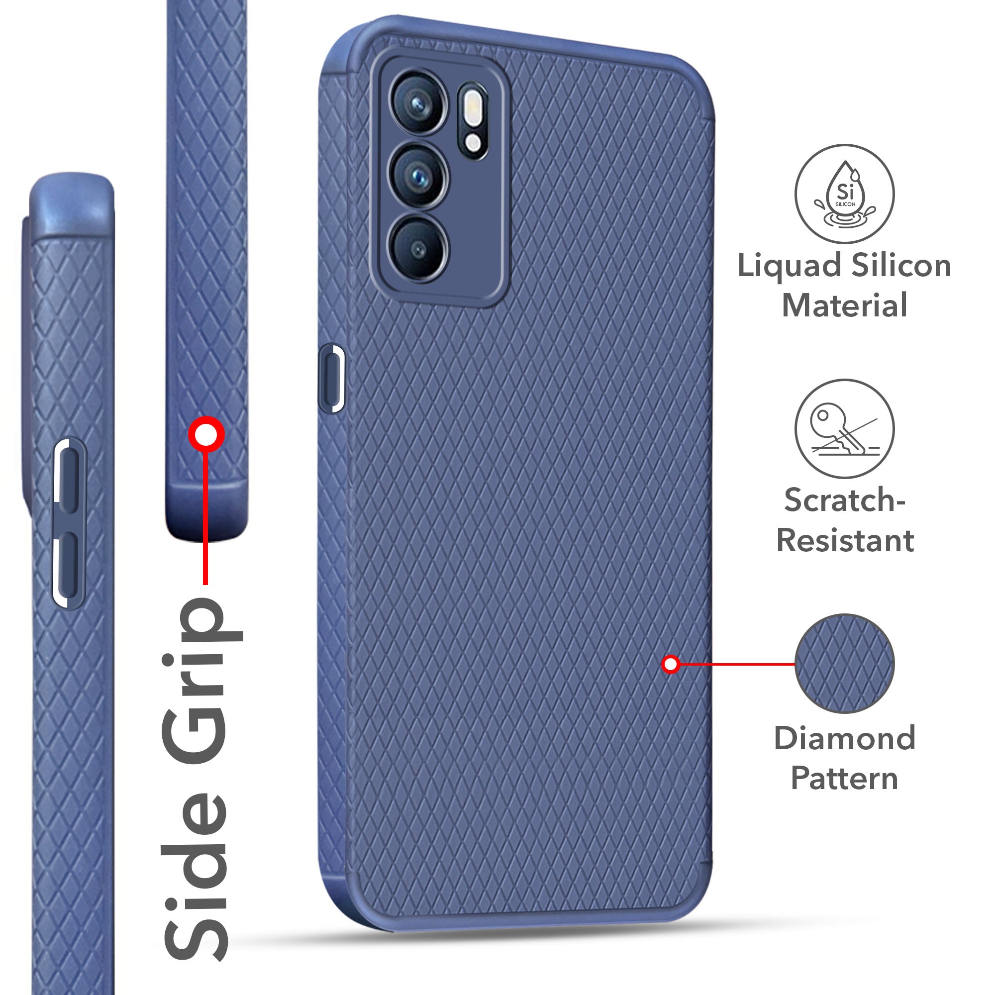For Oppo Reno6 5G | Reno 6 5G Back Cover Case (Velvet Touch | Professional Glossy Finish | Camera Protection Bump)