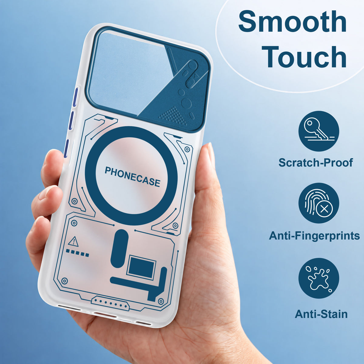 For Motorola Edge 70 Pro | Edge 70 Pro Plus Metallic Back Cover Case (Metallic Camera Protection & Buttons | Translucent Milky Shade | Hard Polycarbonate)