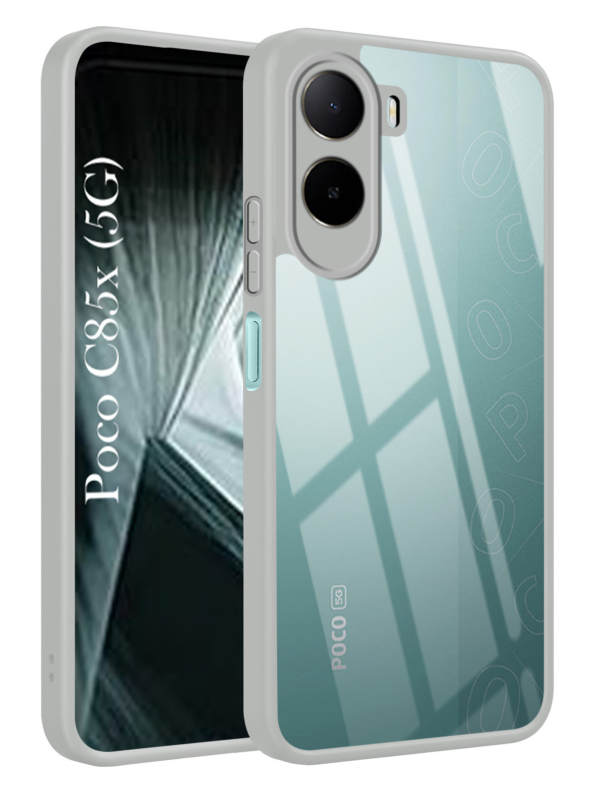 For Poco C85x 5G Back Cover Case Ultra-Hybrid (Lifetime Anti Yellow | Anti Scratch | Crystal Clear Shockproof)