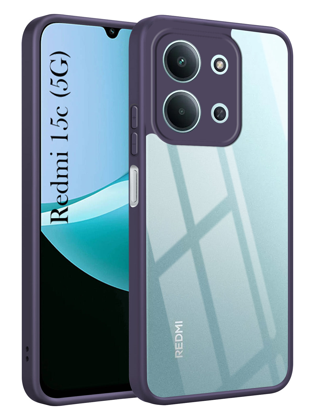 For Redmi 15C Back Cover Case Ultra-Hybrid (Lifetime Anti Yellow | Anti Scratch | Crystal Clear Shockproof)