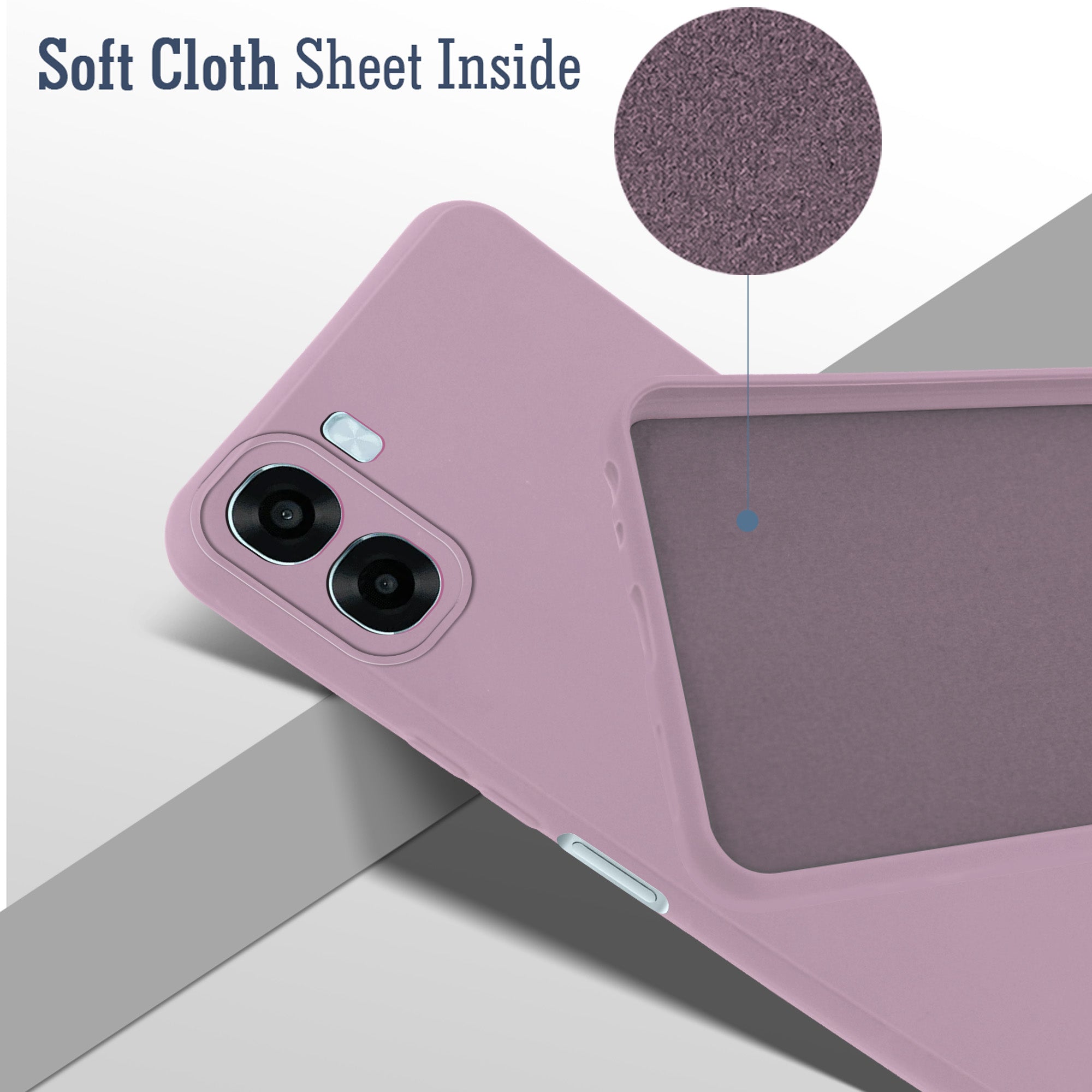 For Oppo A6X | Oppo A6S Back Cover Case (Matte Finish Silicone with Inside Fiber cloth)