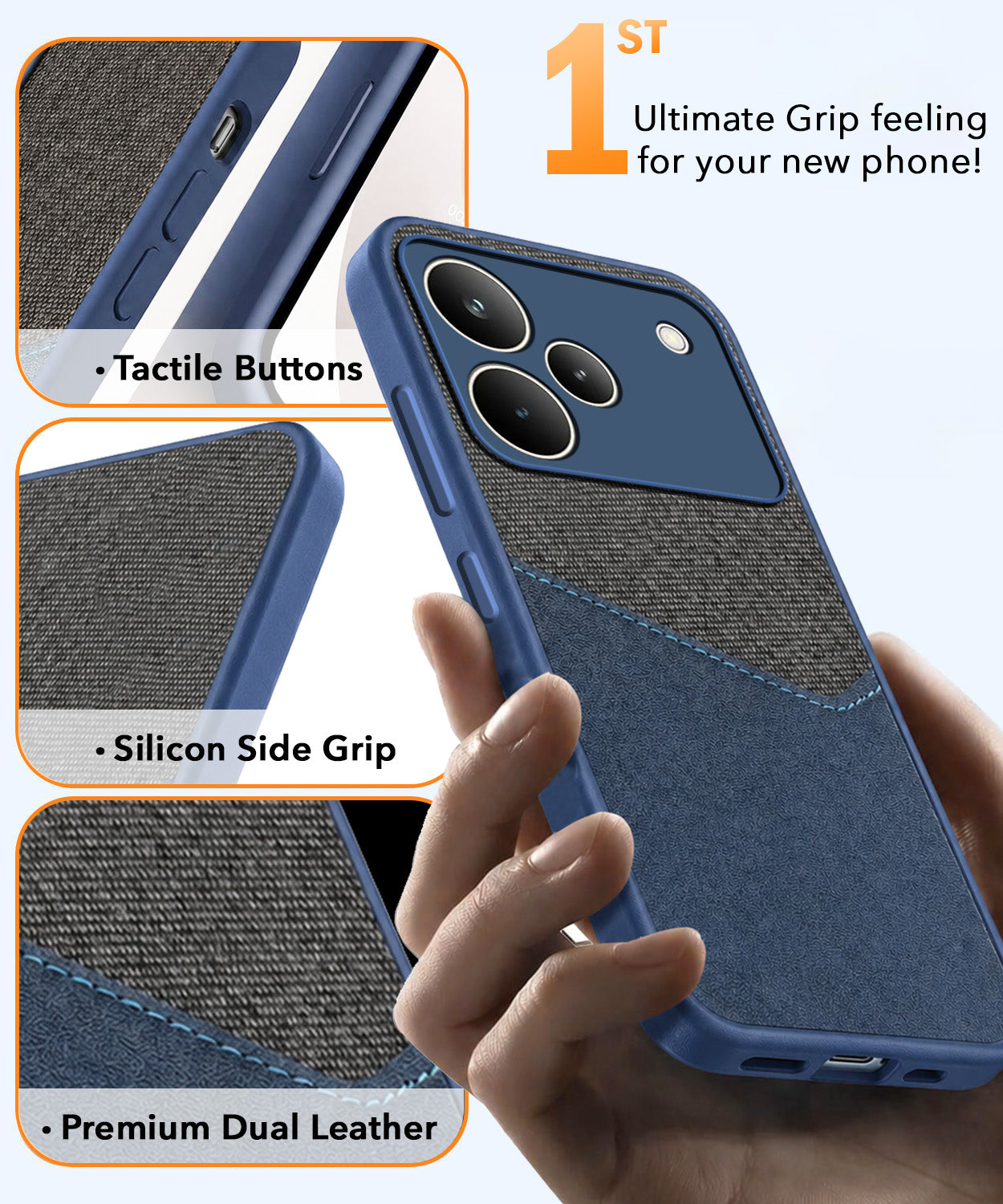 For Realme P4 Pro Back Cover Case (Dual PU Leather Stitch | Professional Minimalist | Soft and Flexible)
