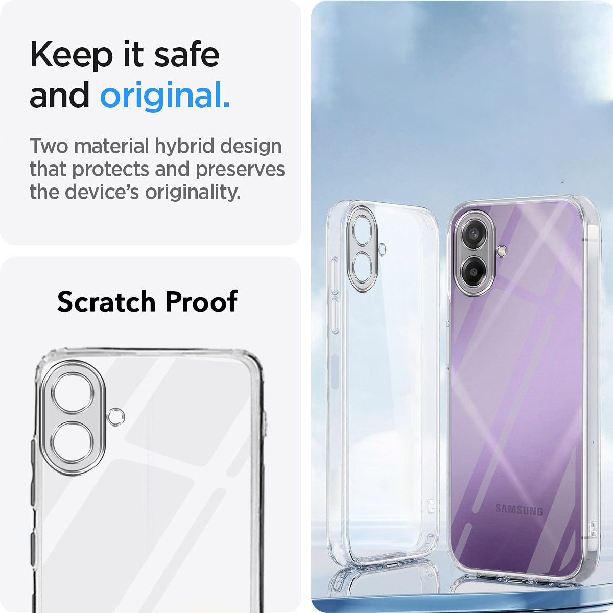 For Samsung Galaxy M17e Back Cover Case Silicone (Clear Shockproof Case with Camera Protection | Soft and Flexible | Transparent)