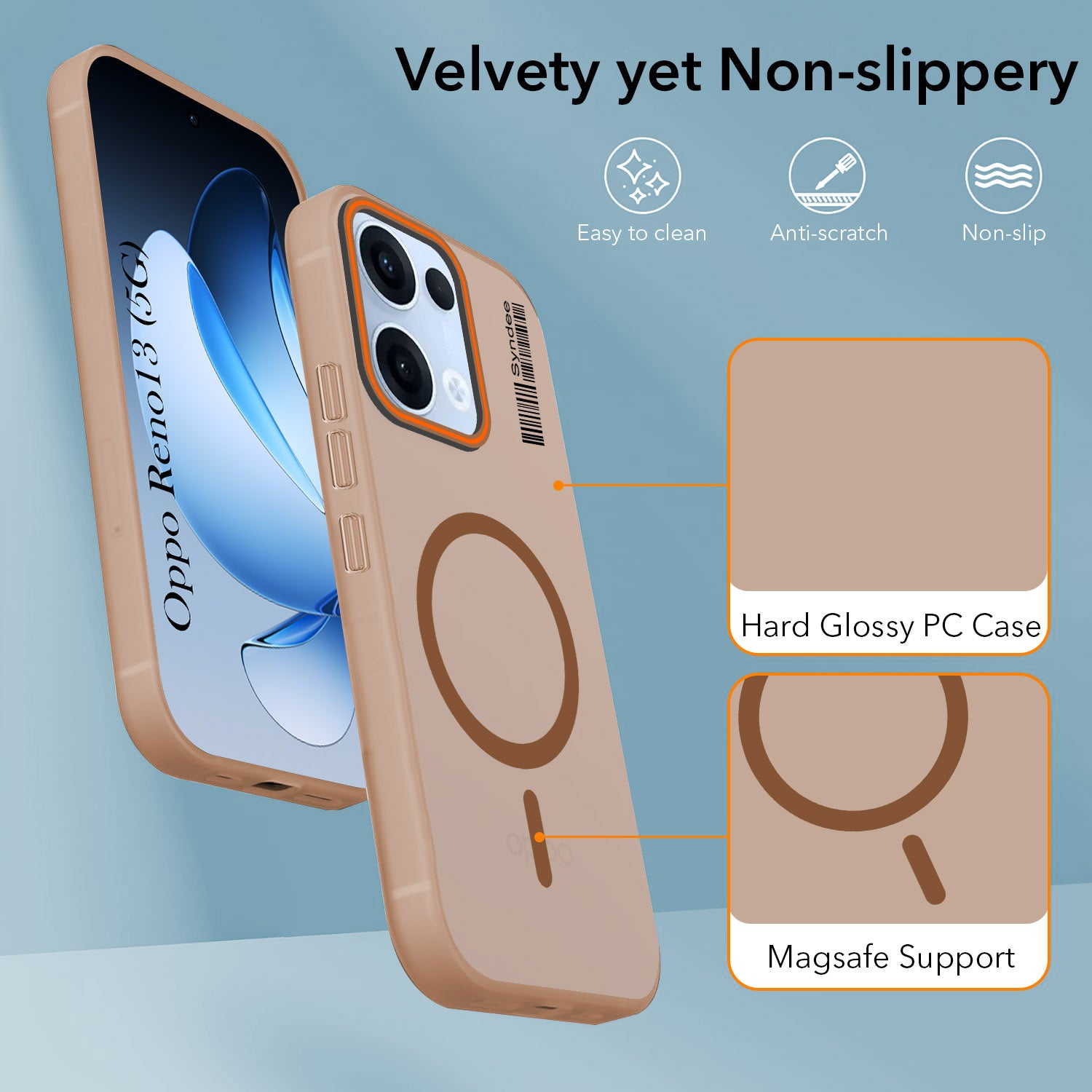 For Oppo Reno13 5G | Oppo Reno 13 5G Back Cover Case (Soft Touch | Camera Bump Protection | MagSafe Compatible | Matte Finish)