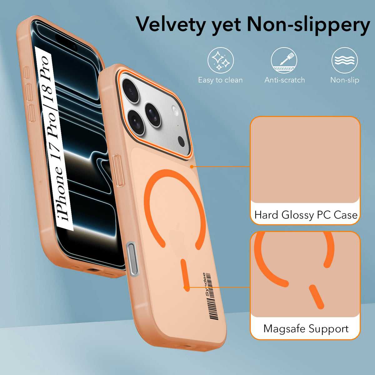 For iPhone 17 Pro | iPhone 18 Pro Back Cover Case (Soft Touch | Camera Bump Protection | MagSafe Compatible | Matte Finish)