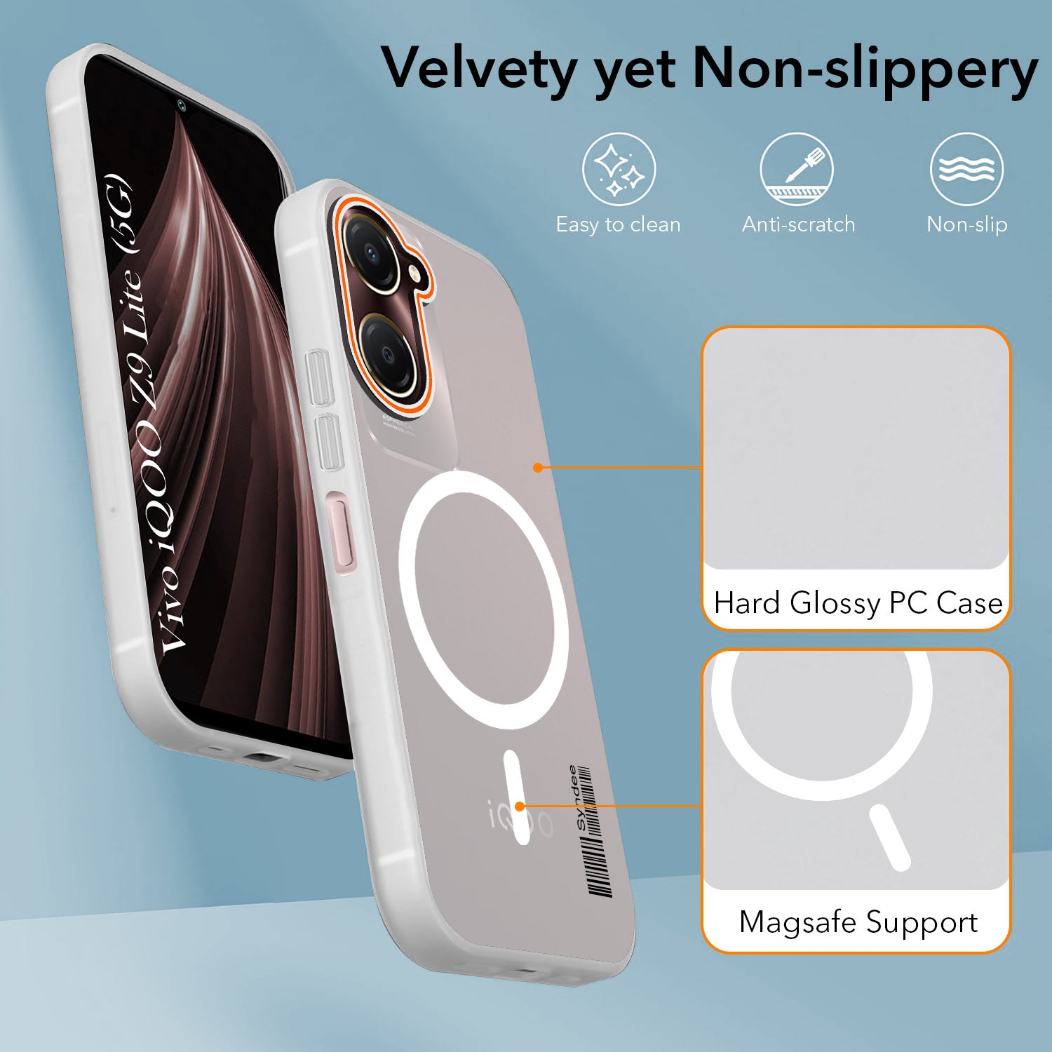 For Vivo iQOO Z9 Lite Back Cover Case (Soft Touch | Camera Bump Protection | MagSafe Compatible | Matte Finish)