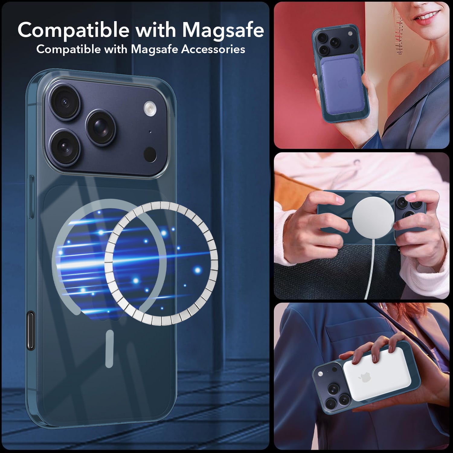 For iPhone 17 Pro | iPhone 18 Pro Back Cover Case Crystal Anti Yellow (MagSafe Wireless Charging Support |Camera Protection Bump)