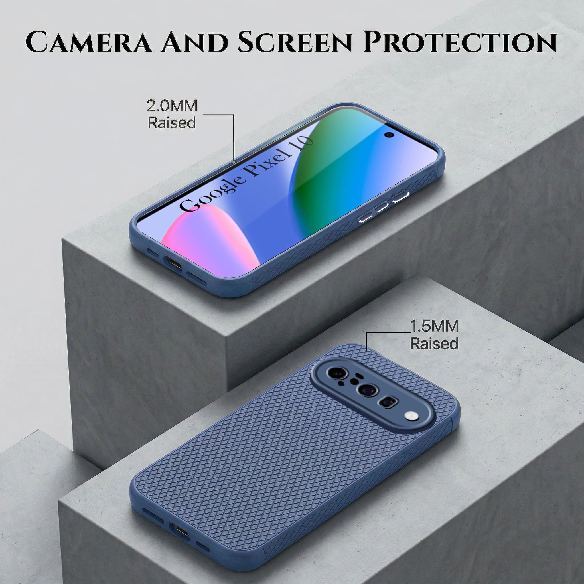 For Google Pixel 10 Combo with Back Cover and 9H Tempered Glass (Liquid Silicone | Camera Protection | Oleophobic Coating Screen Glass)