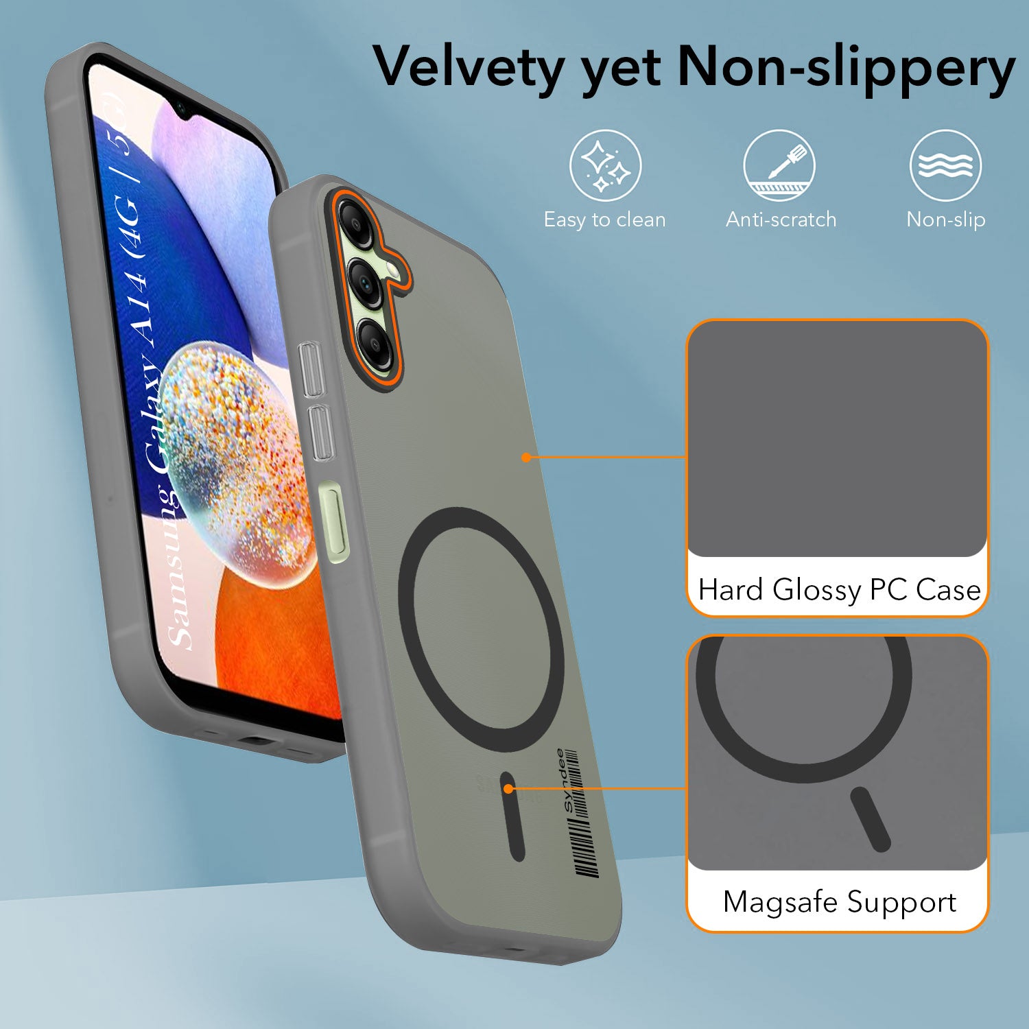 For Samsung Galaxy A14 4G | 5G Back Cover Case (Soft Touch | Camera Bump Protection | MagSafe Compatible | Matte Finish)