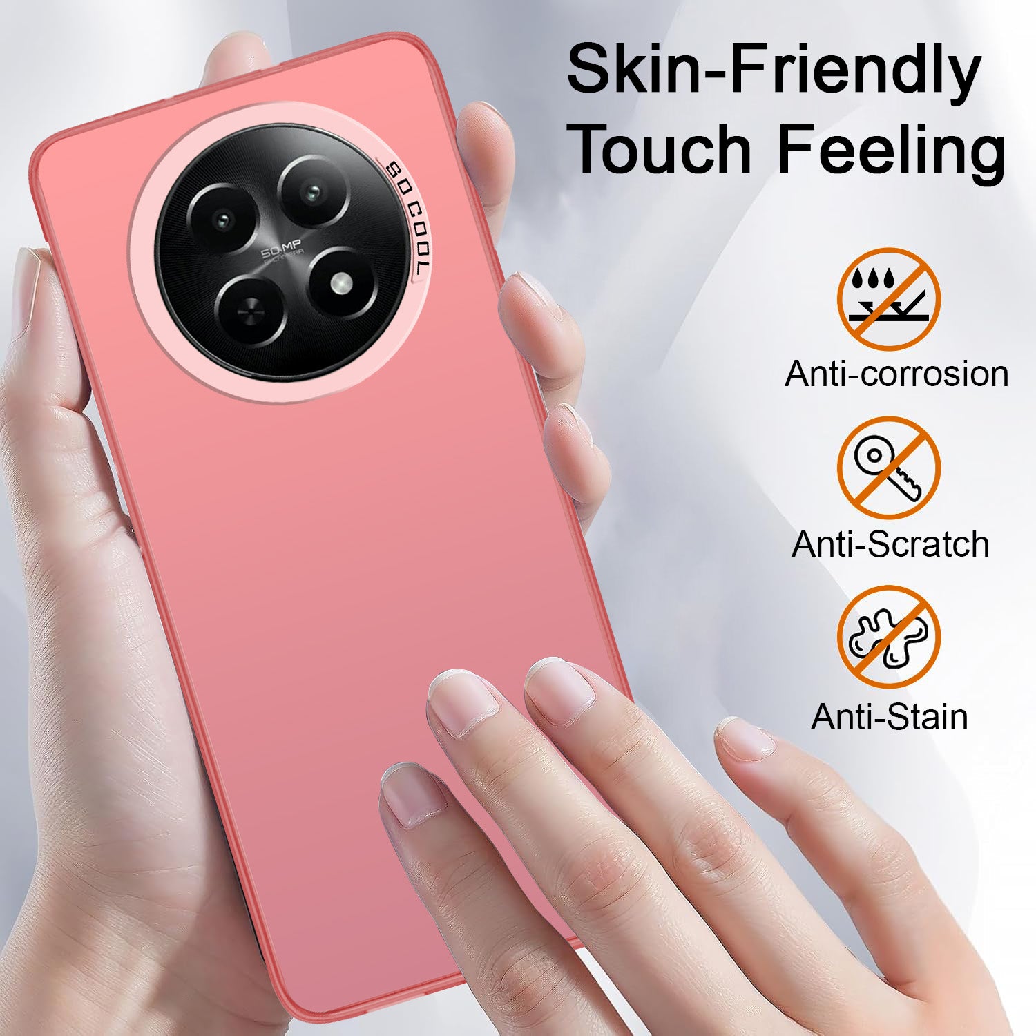 For Realme 12 | Realme 12X Hard Back Cover Case (Velvet Touch | Professional Glossy Finish | Camera Protection Bump)