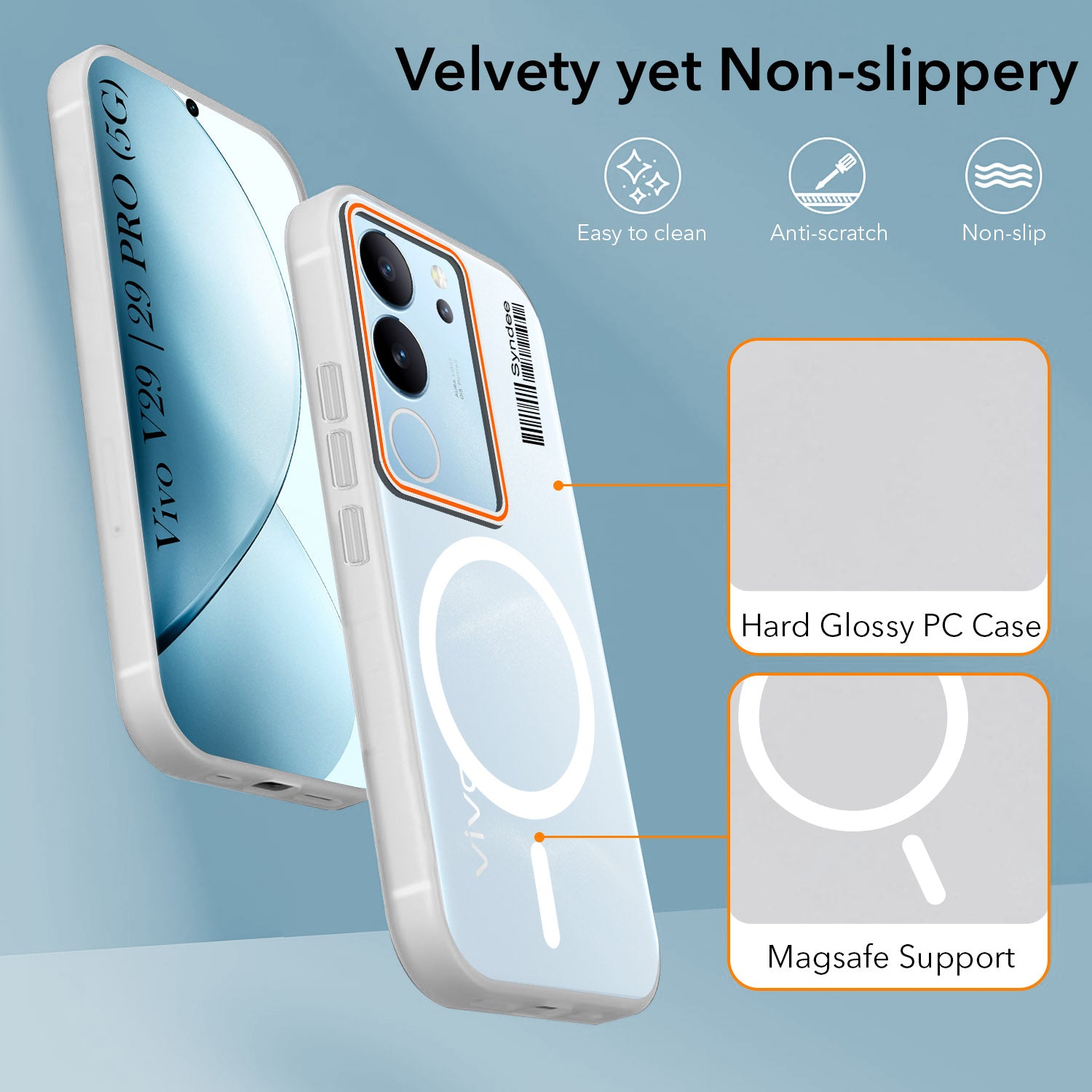 For Vivo V29 | Vivo V29 Pro 5G Back Cover Case (Soft Touch | Camera Bump Protection | MagSafe Compatible | Matte Finish)