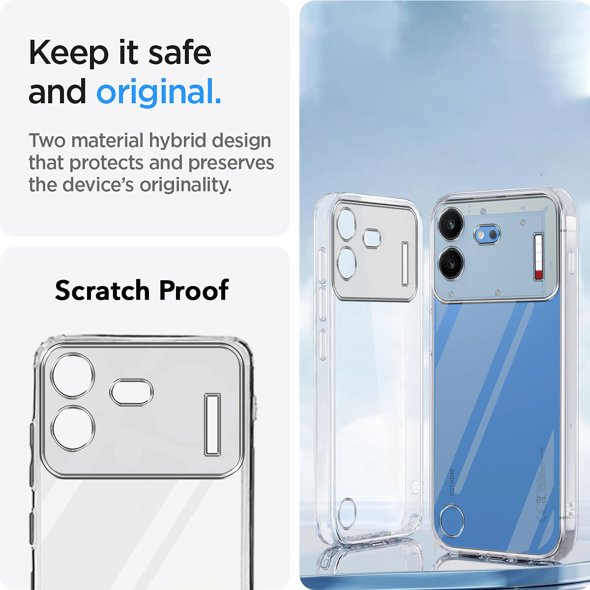 For Nothing Phone 4B Back Cover Case Silicone (Clear Shockproof Case with Camera Protection | Soft and Flexible | Transparent)
