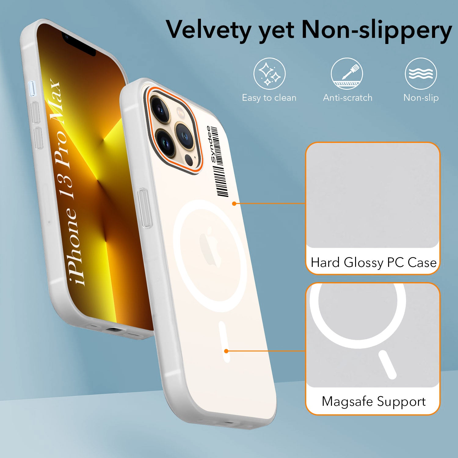 For Apple iPhone 13 Pro Max Back Cover Case  (Soft Touch | Camera Bump Protection | MagSafe Compatible | Matte Finish)