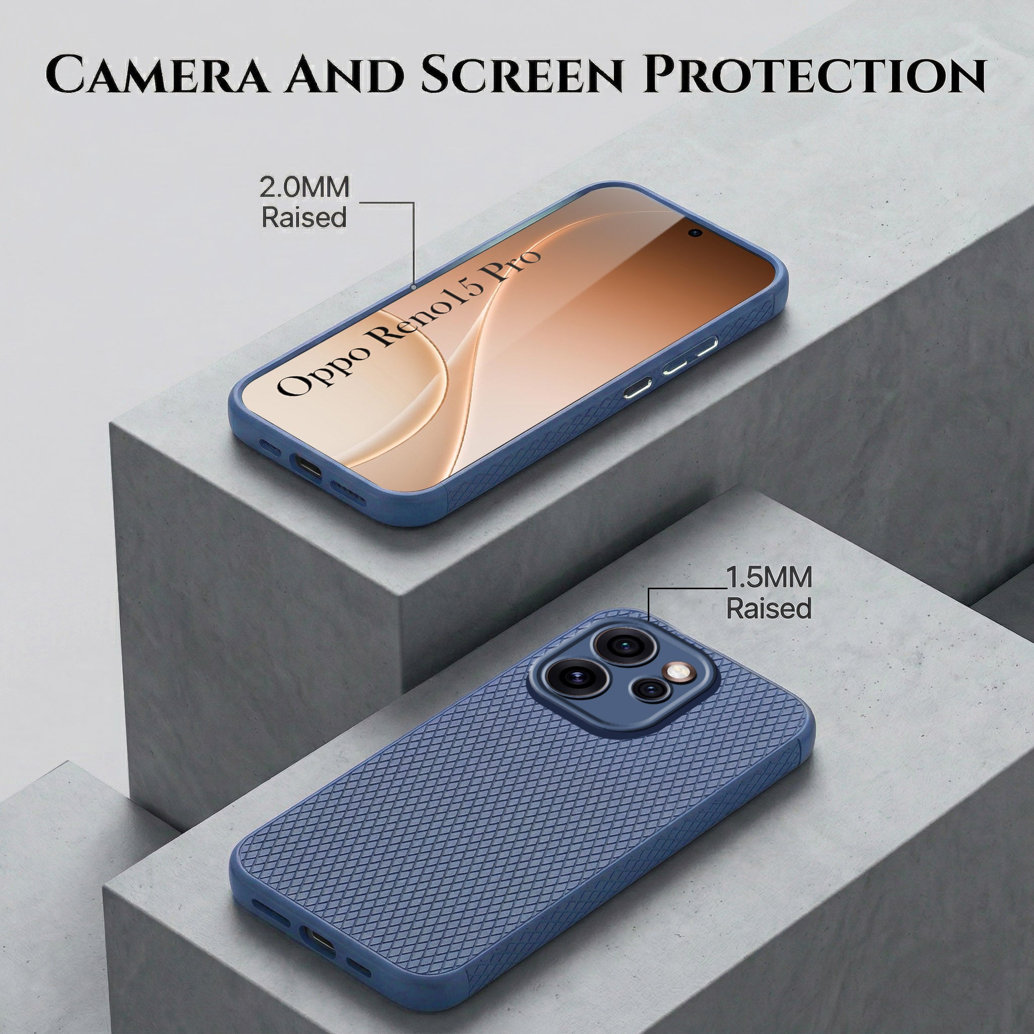 For Oppo Reno15 Pro 5G | Oppo Reno 15 Pro 5G Combo with Back Cover and 9H Tempered Glass (Liquid Silicone | Camera Protection | Oleophobic Coating Screen Glass)