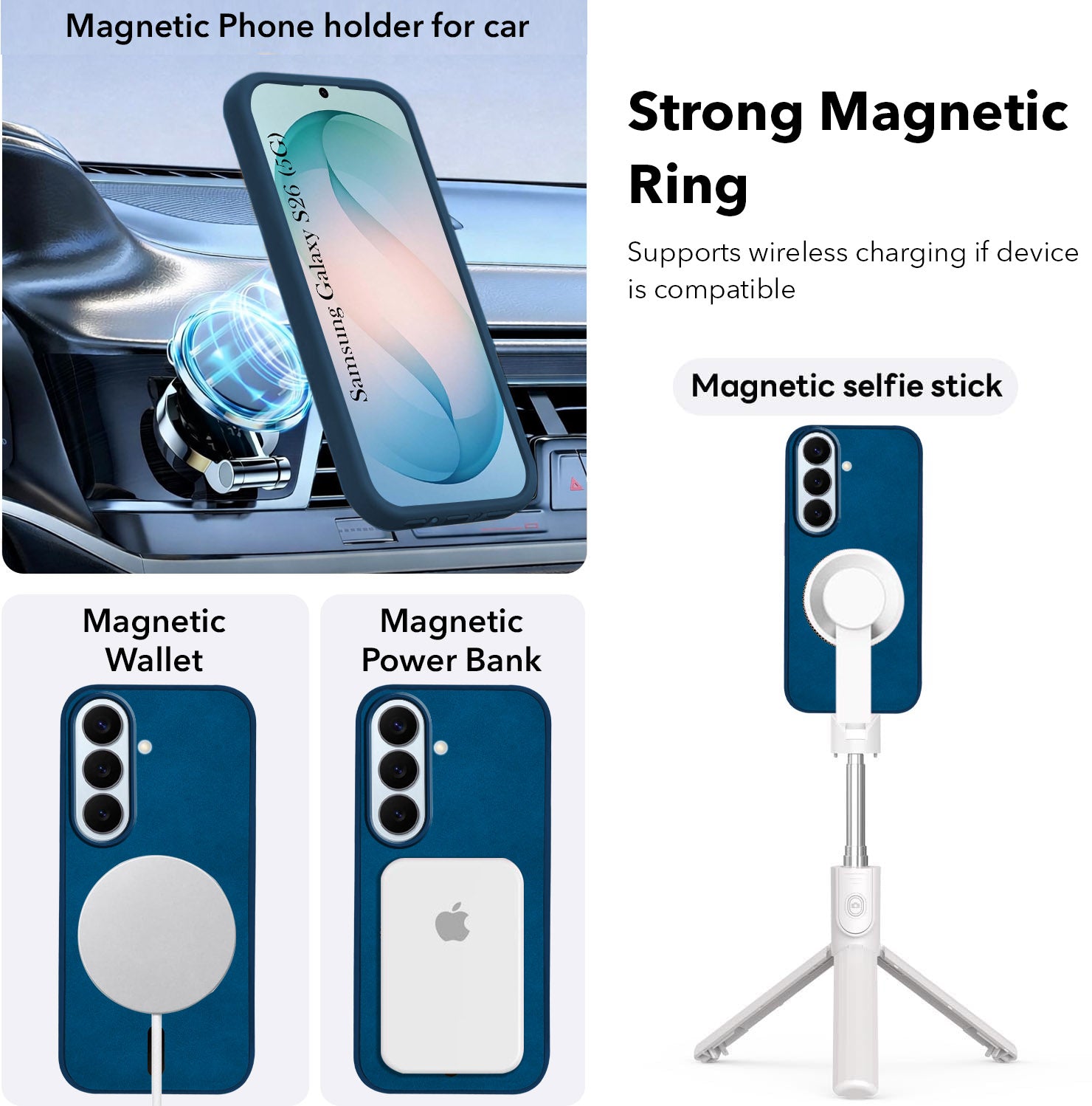 For Samsung Galaxy S26 5G Back Cover Case Leather Finish (MagSafe Compatible Wireless Charging | Soft Touch | Camera Bump Protection)
