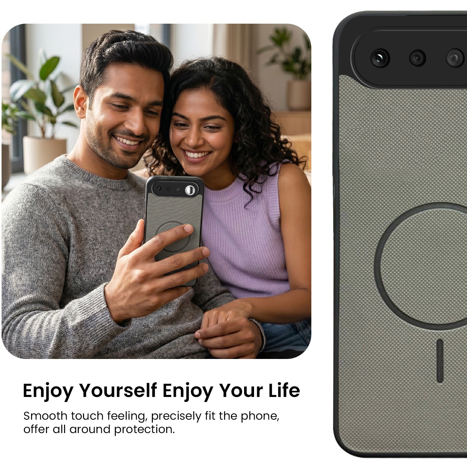 For Realme 16  Back Cover Case PU Leather (Texture Grip Design | Professional Minimalist | Camera Protection | Soft and Flexible)